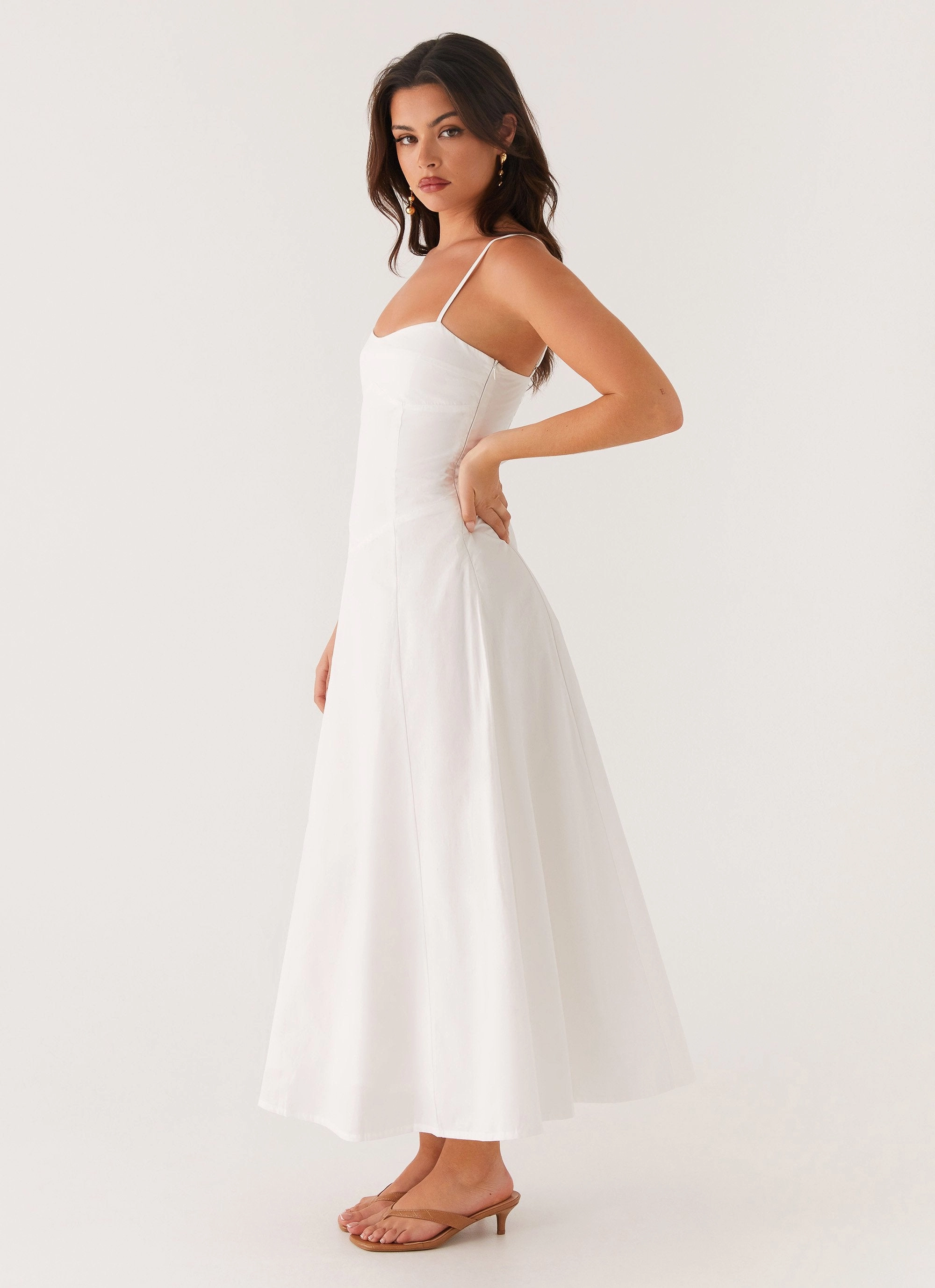 Understated Elegance Noosa Midi Dress - White