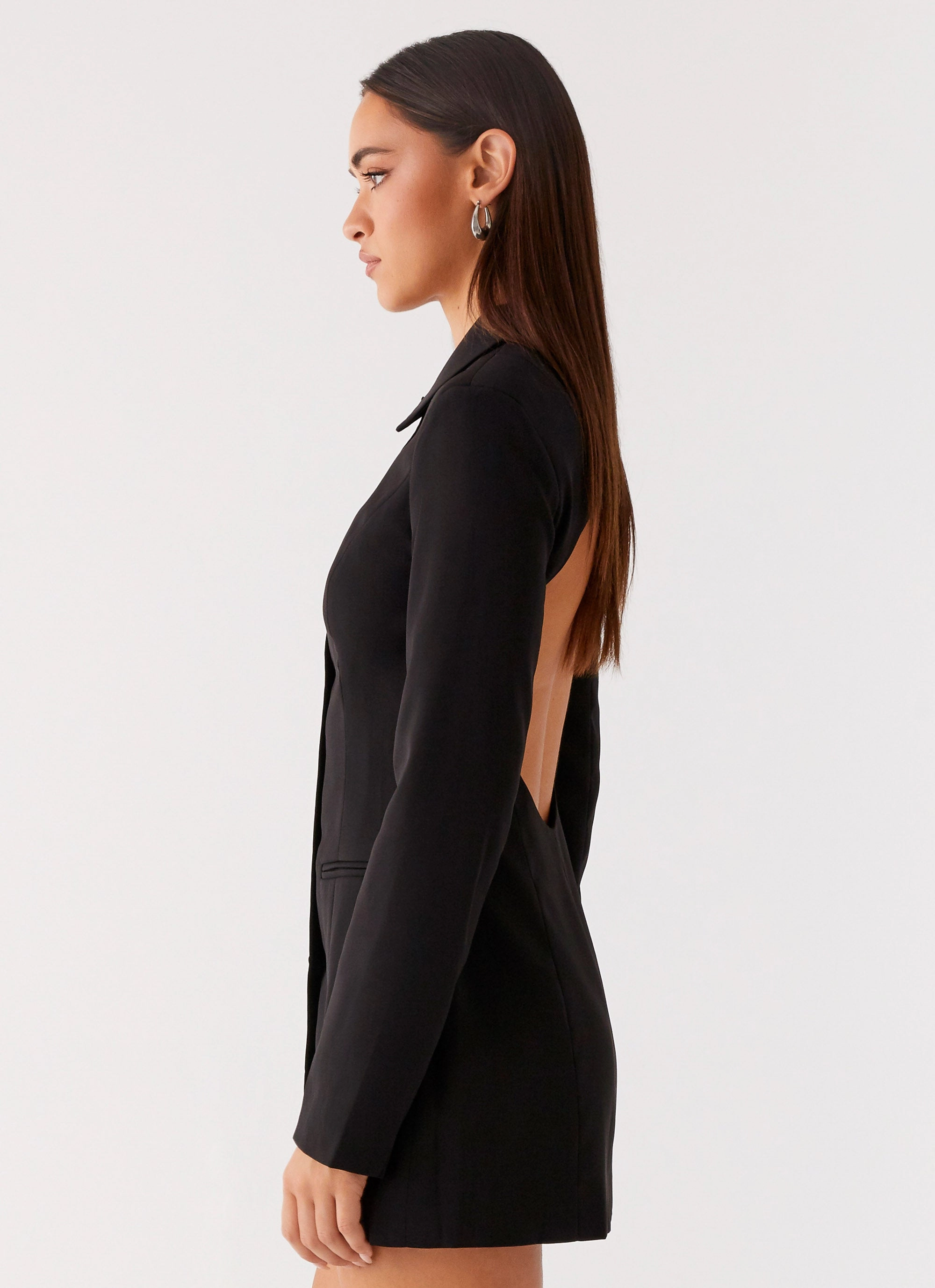 Memphis Blazer Mini Dress - Black All Layer