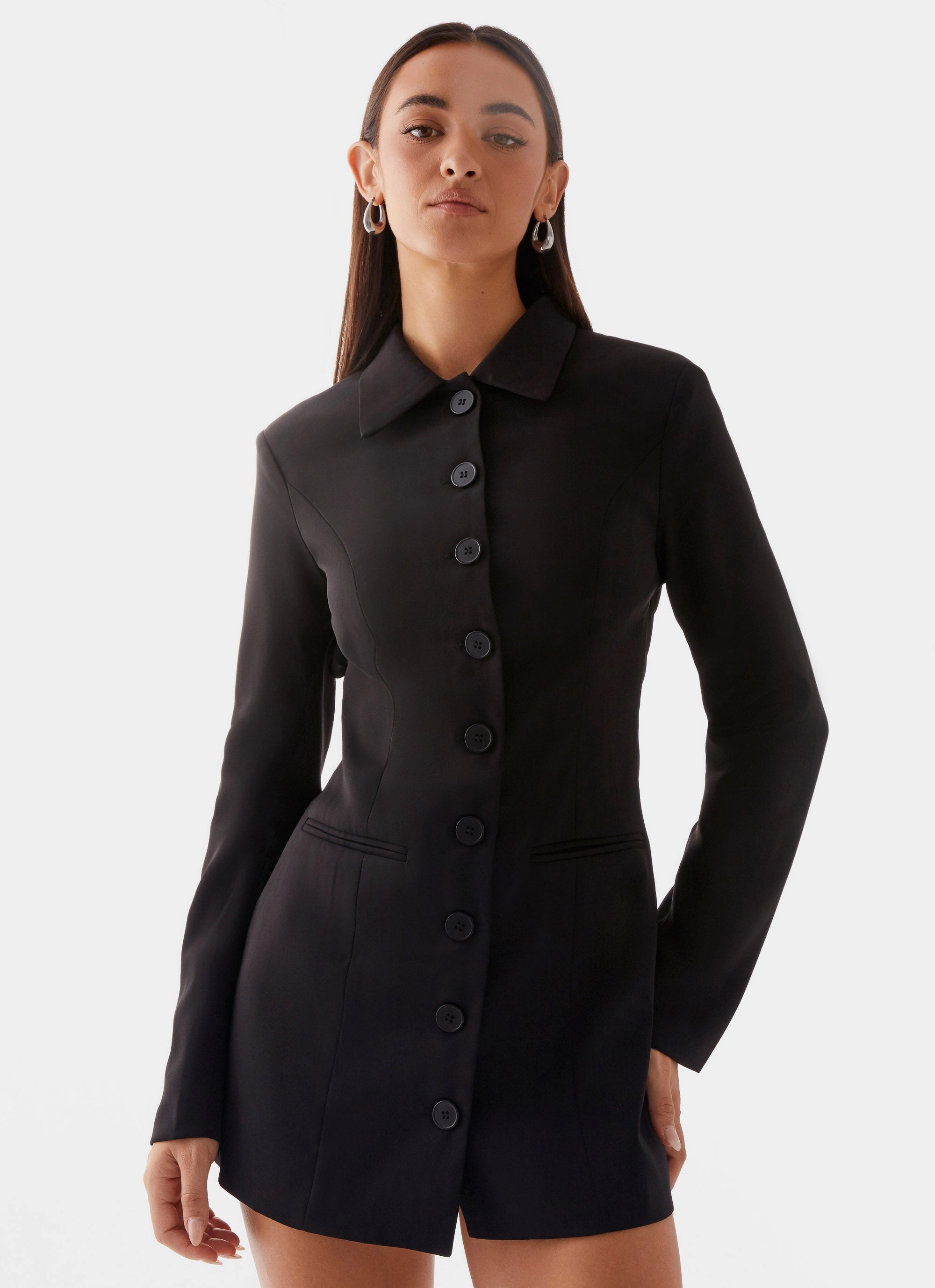 Relax Line Beach Walk Memphis Blazer Mini Dress - Black