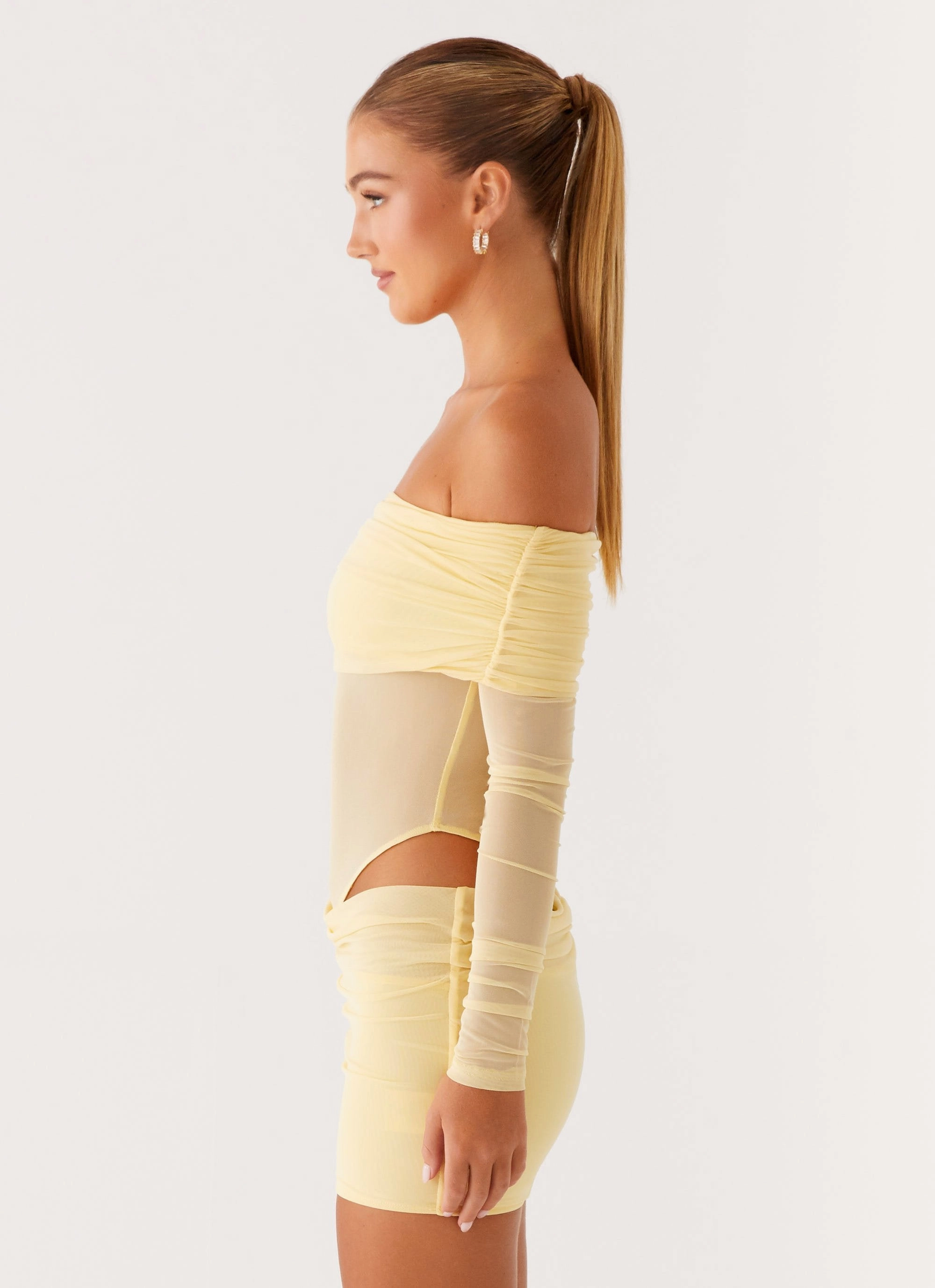Lux Look Simple formal dress No Doubt Mini Dress - Yellow