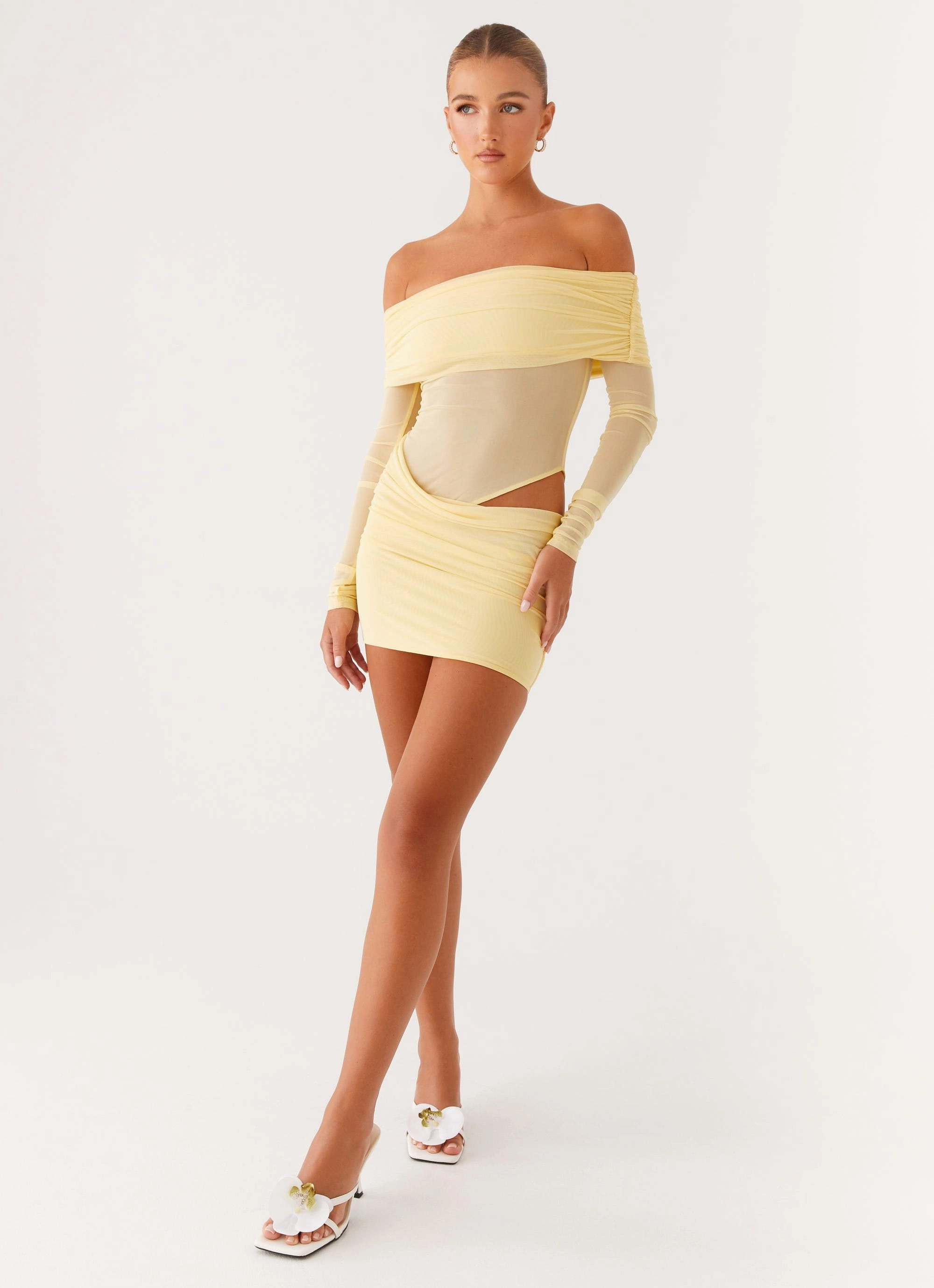 Reversible-Style No Doubt Mini Dress - Yellow