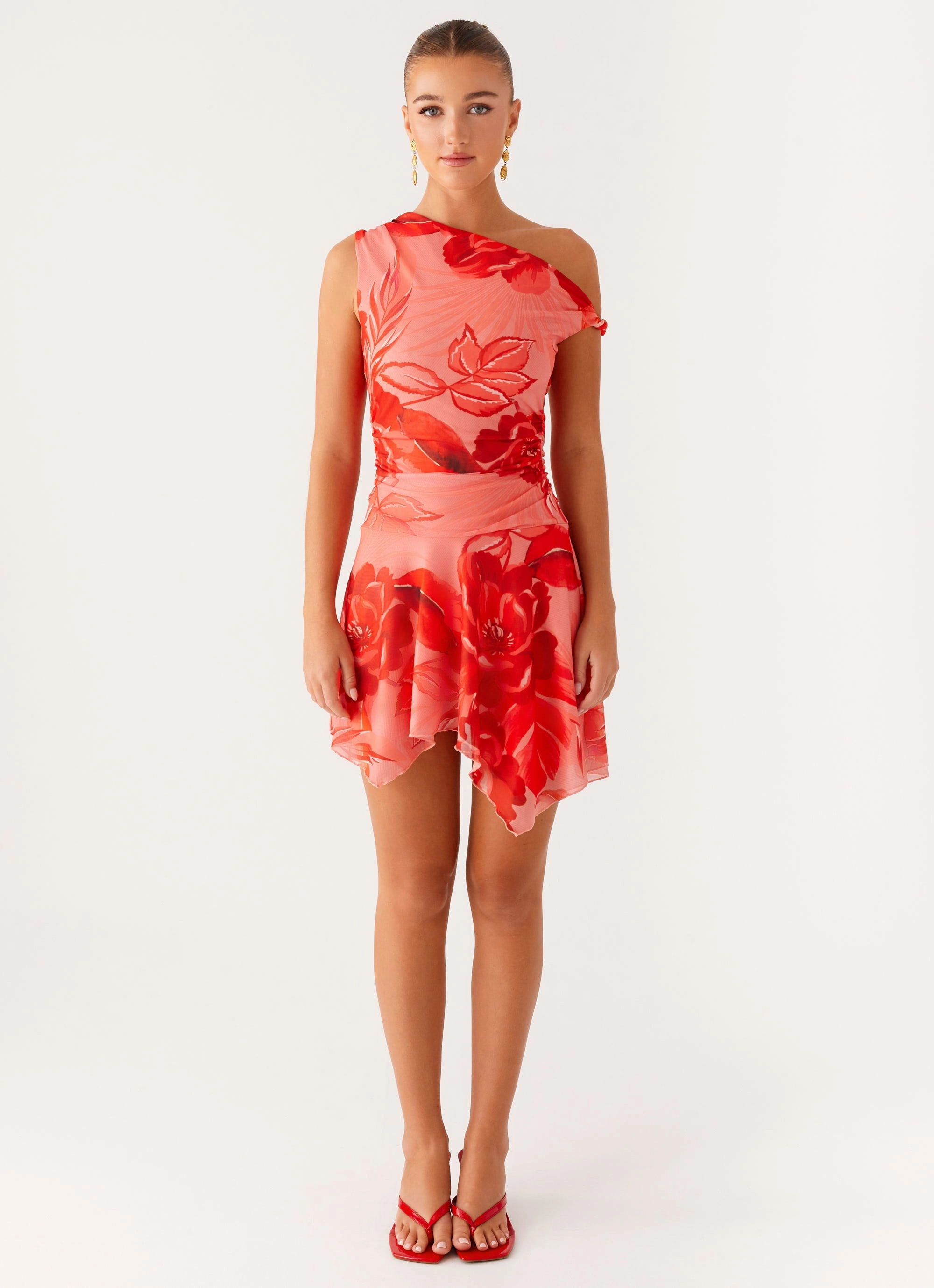 Light Shape Wade Mini Dress - Sicily Sunsets Print