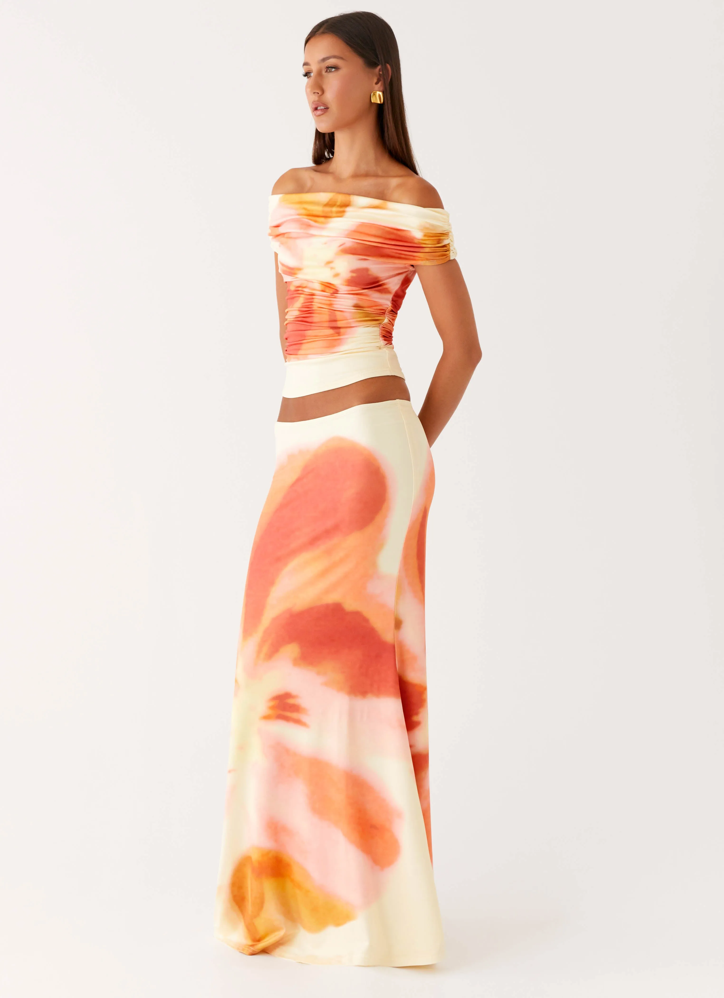 Moka Maxi Skirt - Mimosa Blossom Road Trip Crossback Strap