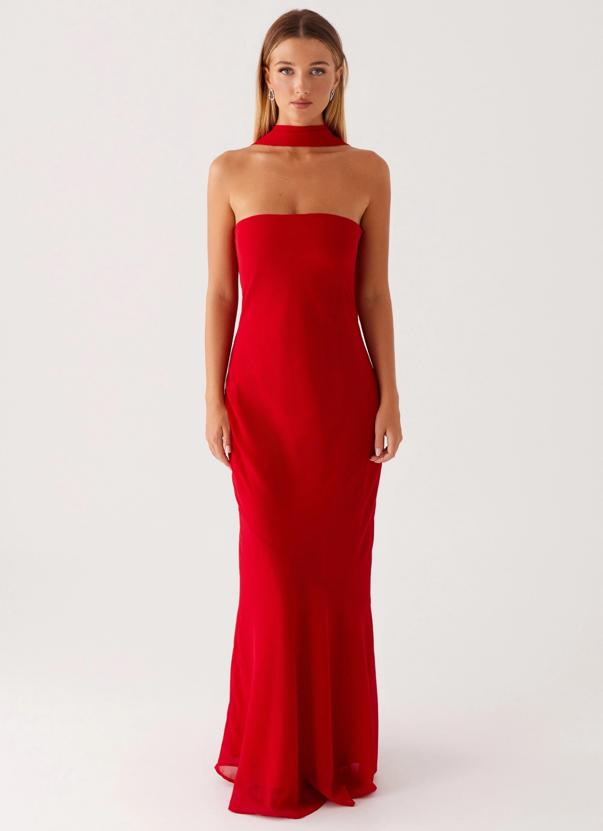 Luxe style Under The Pagoda Maxi Dress - Red