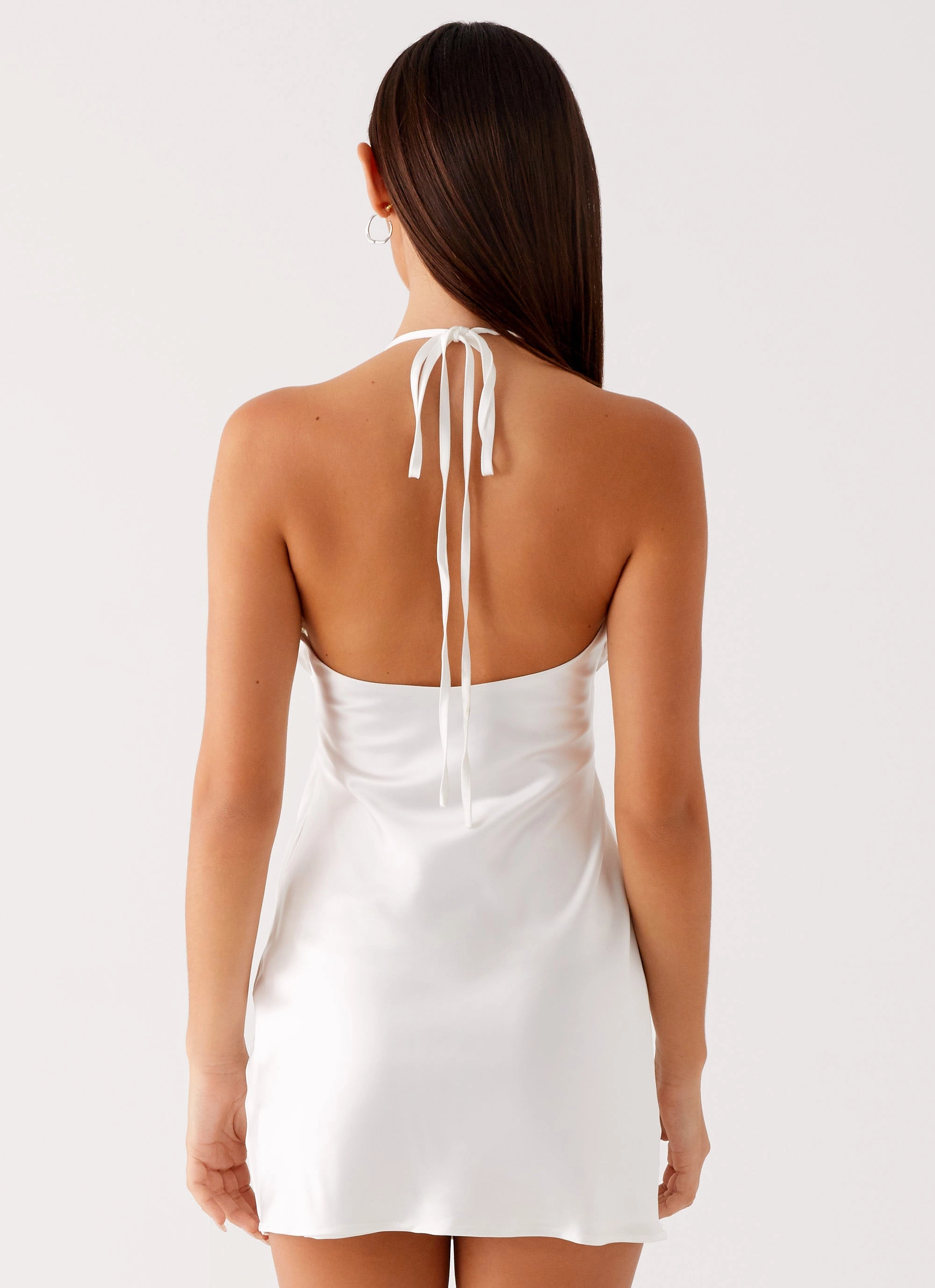 Elegant Waist Design Tinsley Mini Dress - White