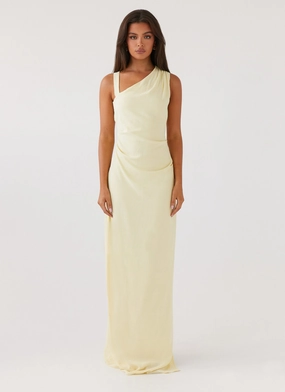 Chic Appeal Daffodil Charm Linen Maxi Dress - Sunflower Yellow