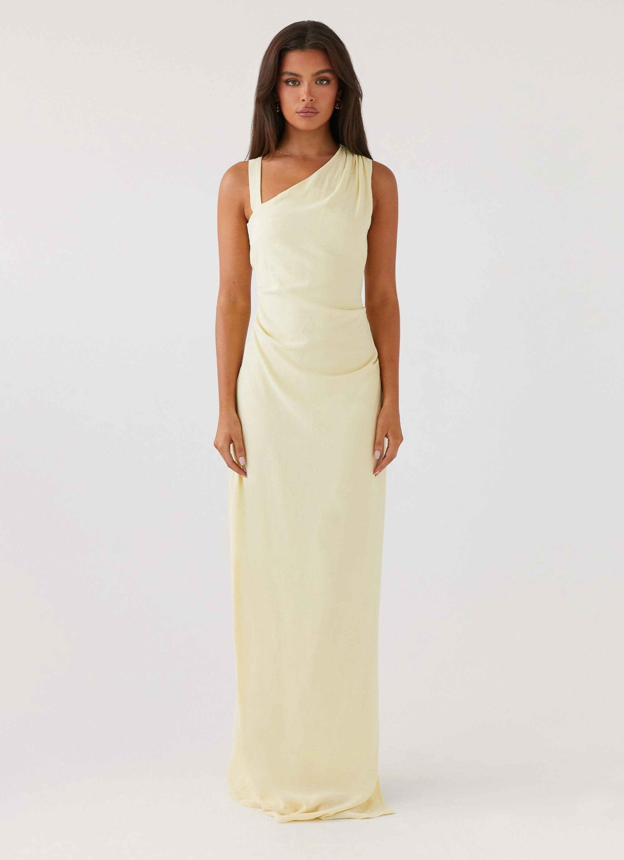 Chic Appeal Daffodil Charm Linen Maxi Dress - Sunflower Yellow