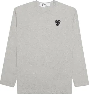 Comme des Garçons PLAY Stacked Heart Long-Sleeve T-Shirt 'Grey', Gray