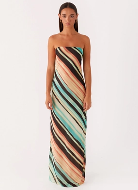Versatile Wearable Como Maxi Dress - Stripe