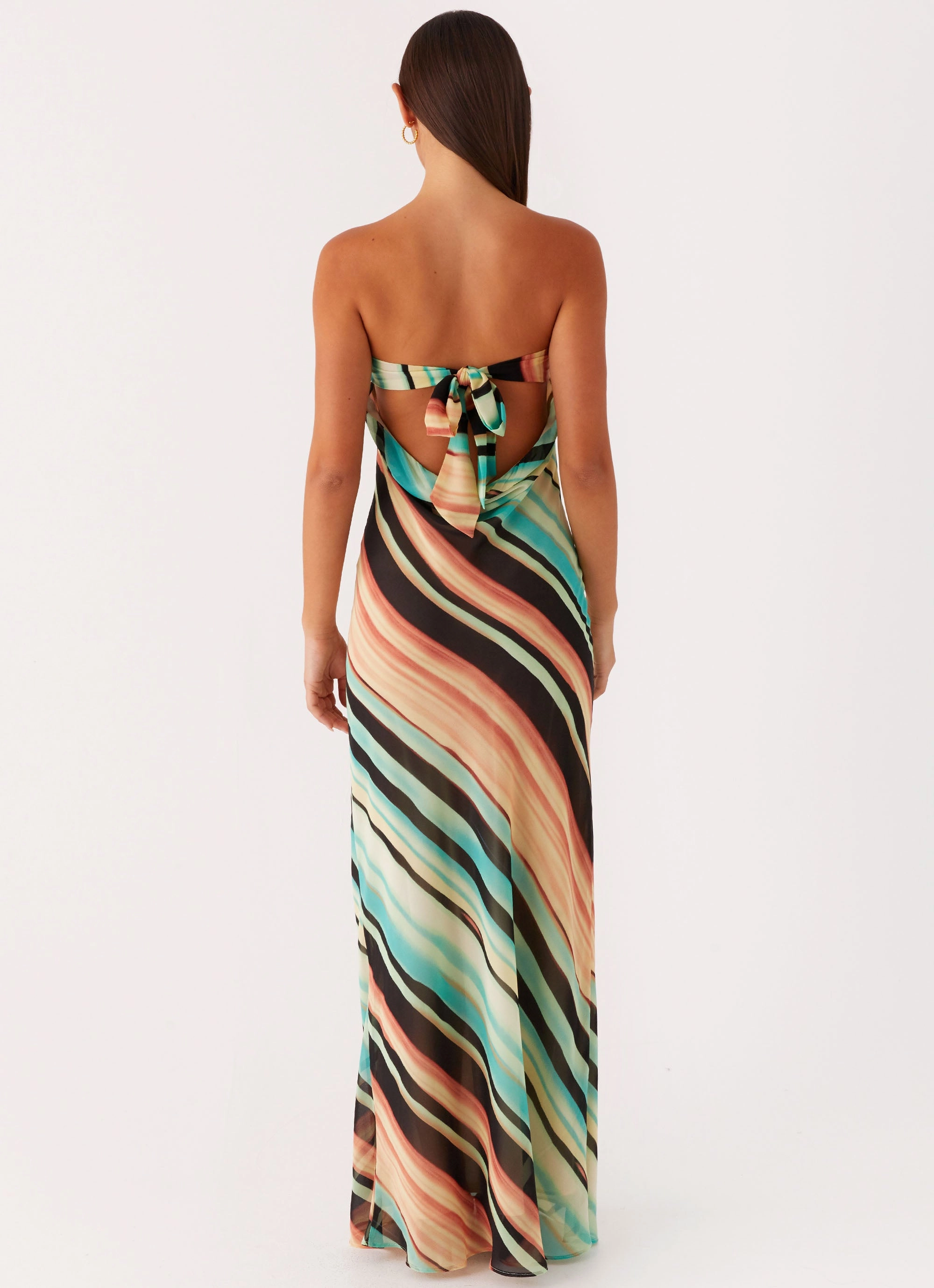 Como Maxi Dress - Stripe Pleat-Front Art Soul