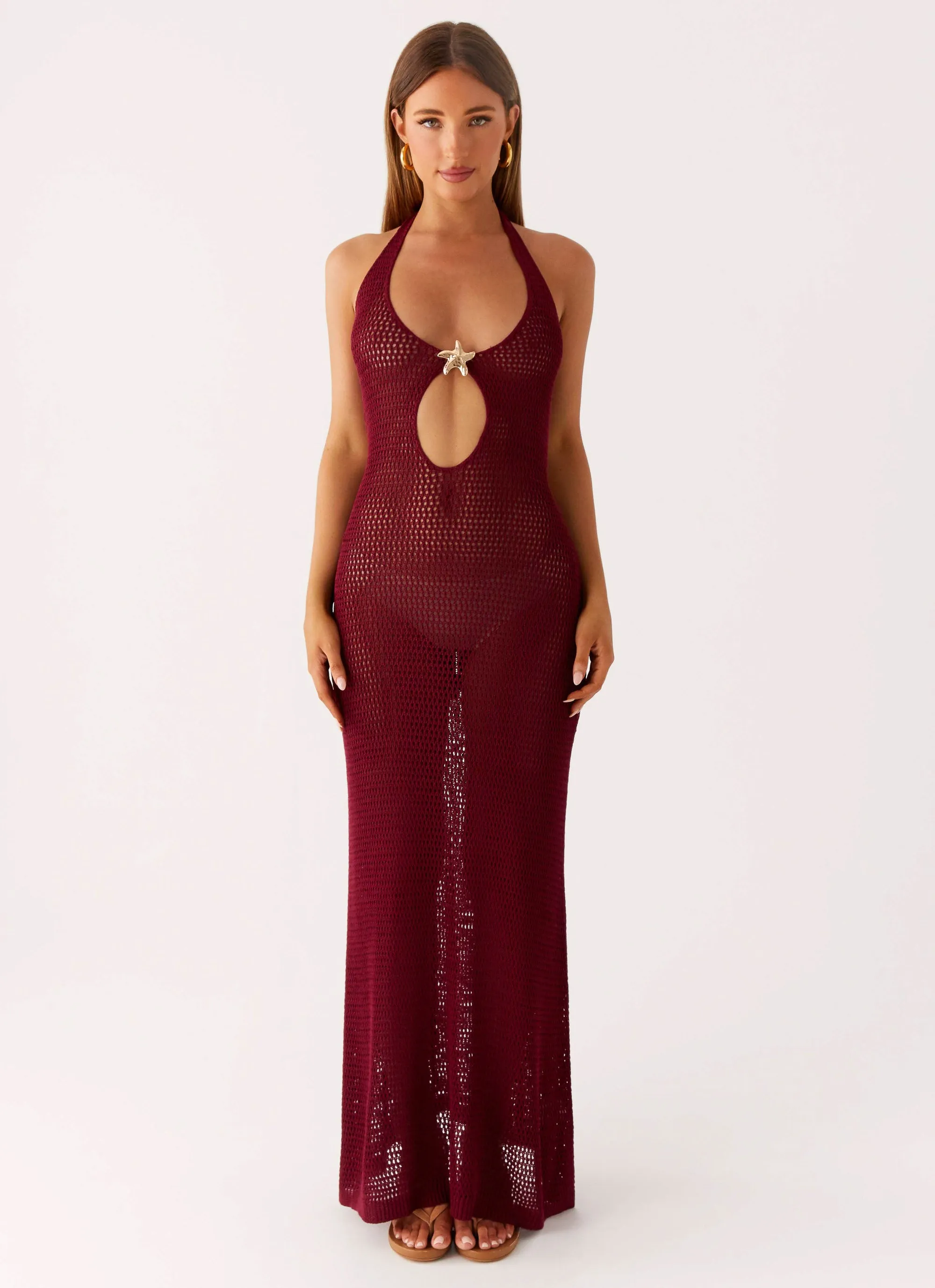 Fitted Design Moon Tide Maxi Dress - Violetta