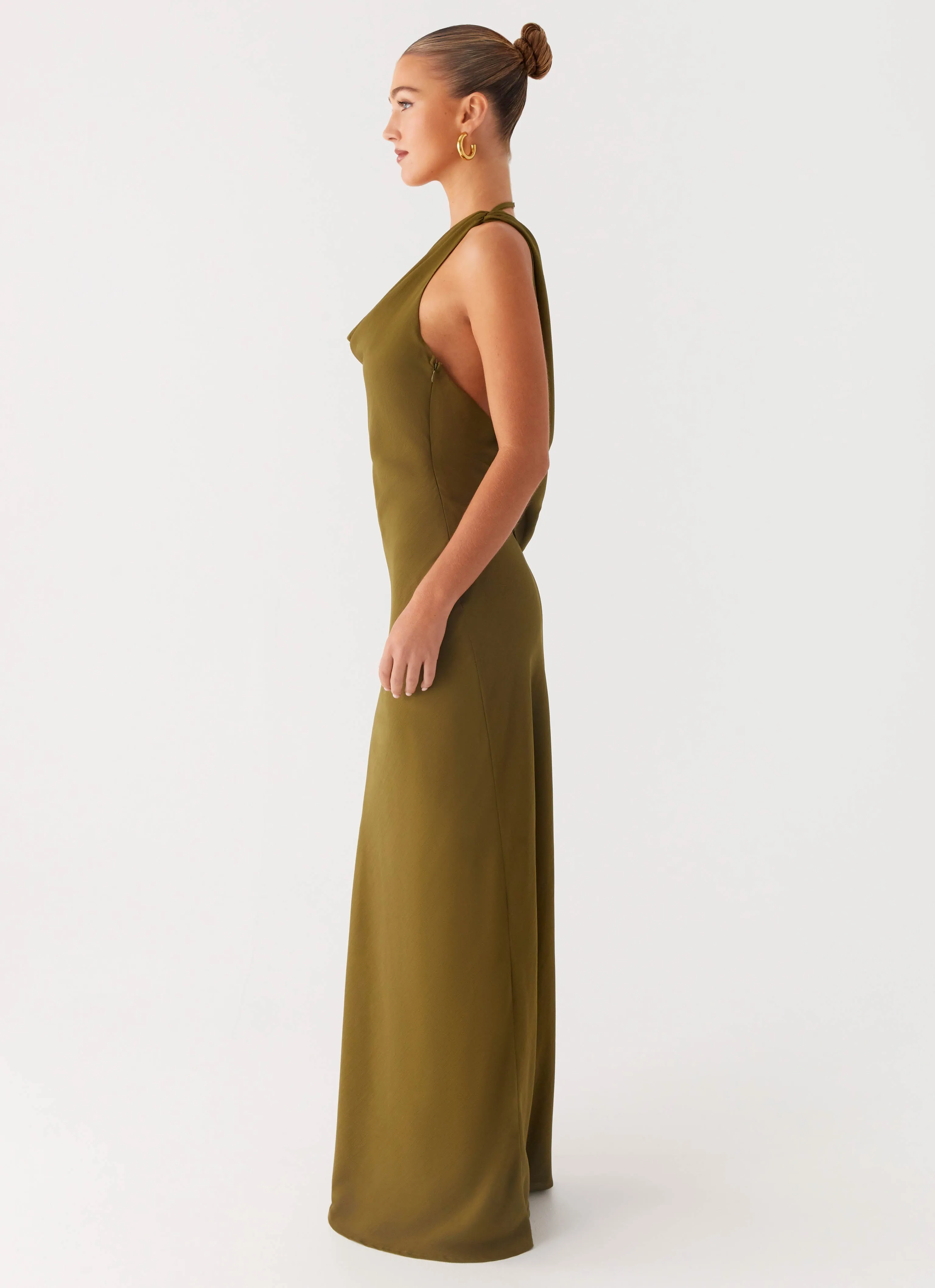 Thermal regulation Gym Appropriate Opal Glow Maxi Dress - Khaki