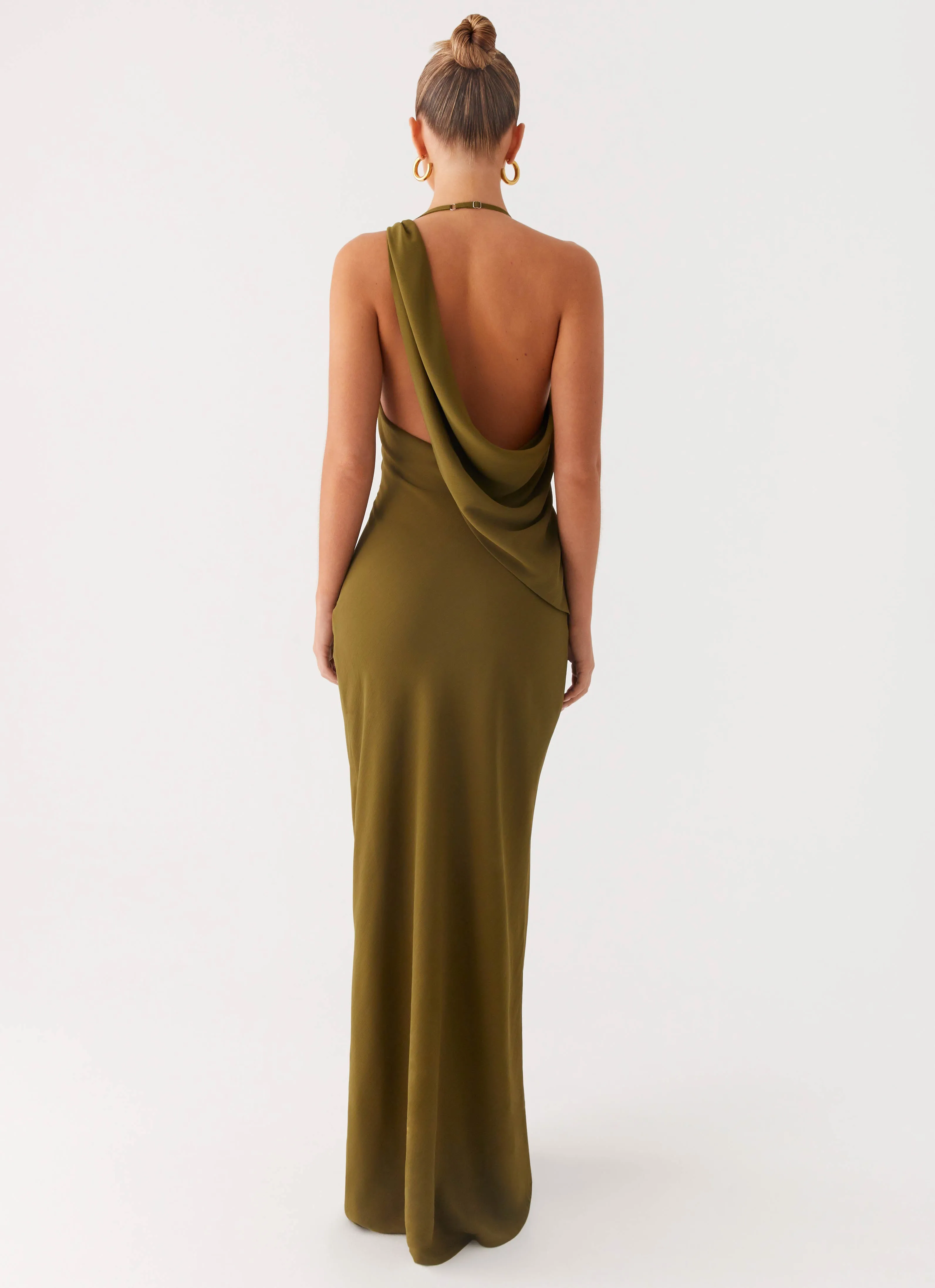 Opal Glow Maxi Dress - Khaki Quick-Dry Layering Piece