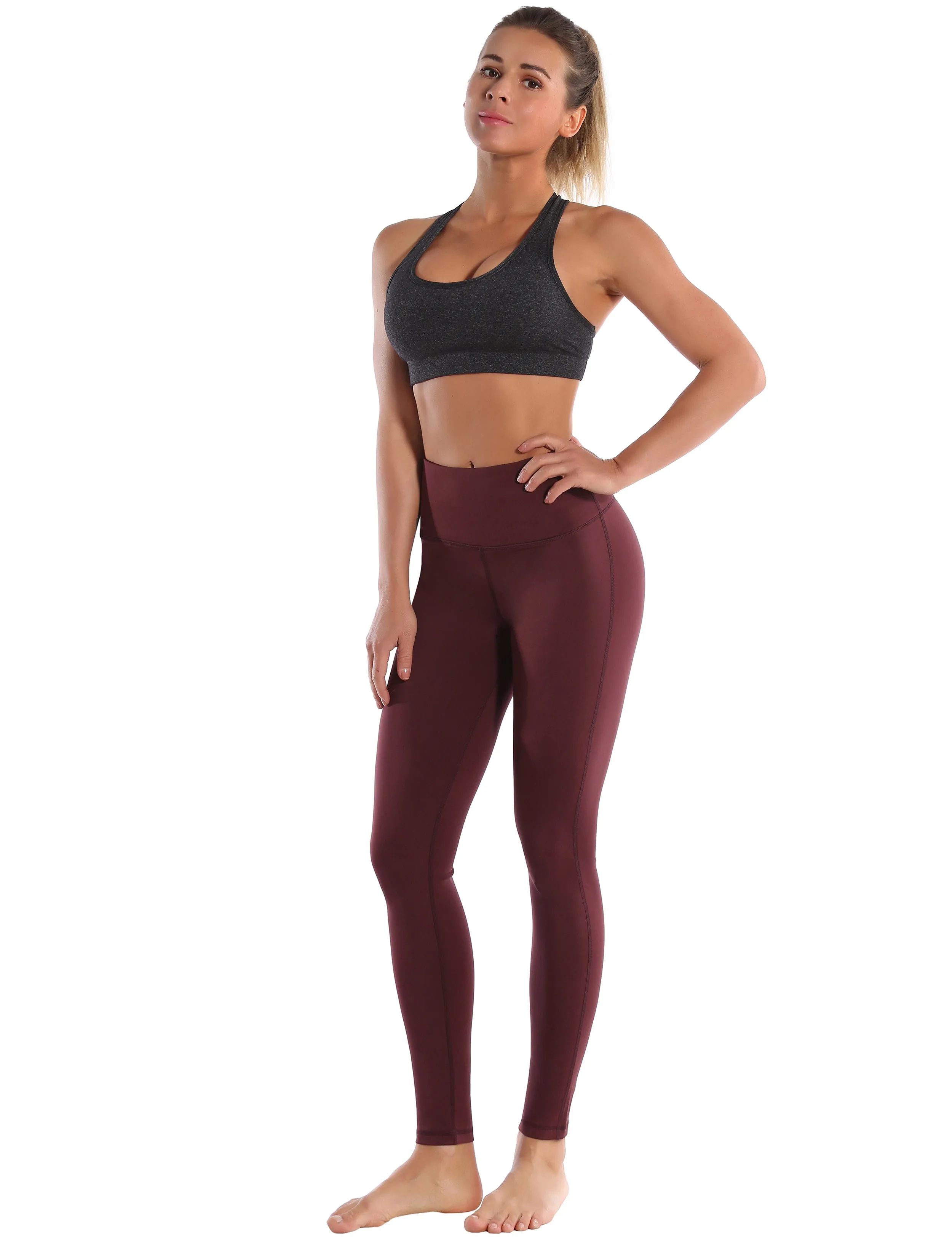 Compression Racerback Sports Bras heathercharcoal_Plus Size