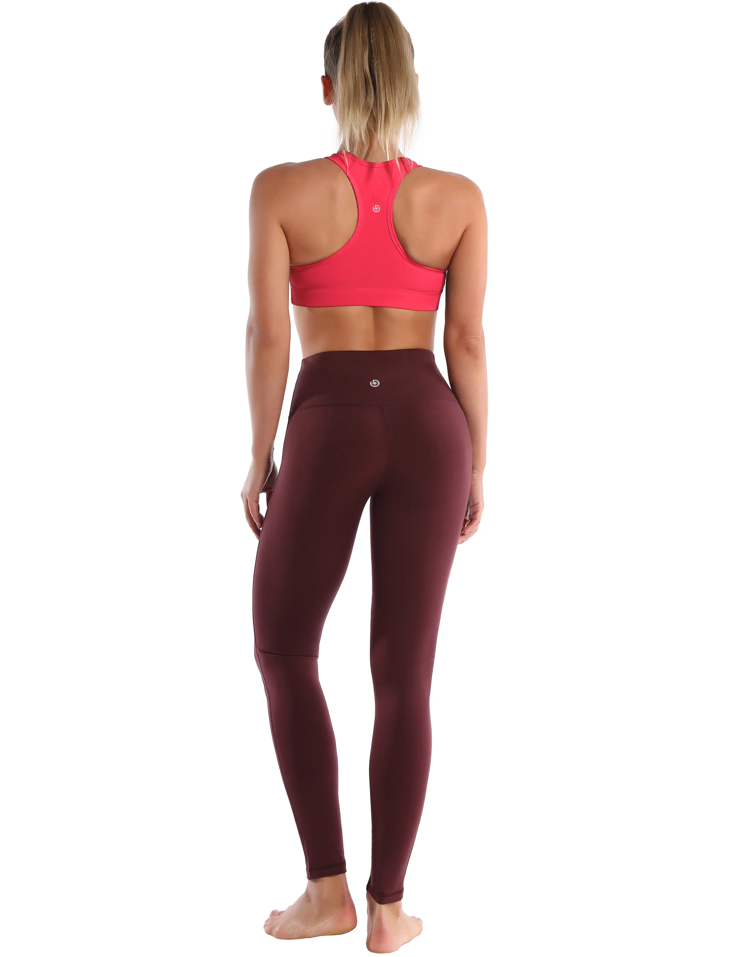 Compression Racerback Sports Bras red_Plus Size