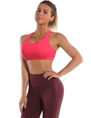 Compression Racerback Sports Bras red_Plus Size