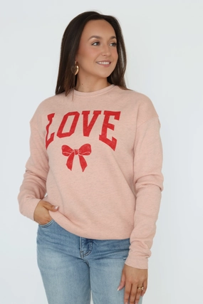 Professional Wear Love Bow Graphic Sweatshirt (FINAL SALE)