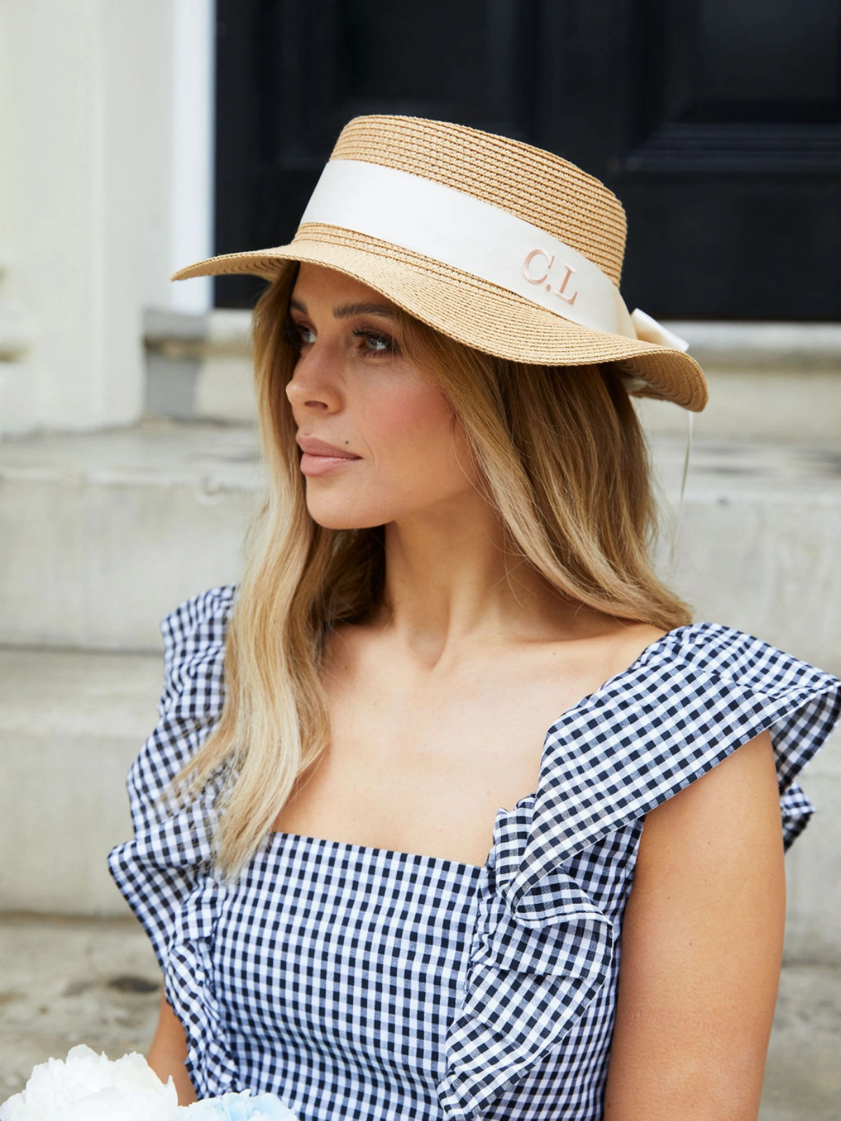 Mykonos Personalised Ribbon Panama Hat / Ivory Active Look Zero Waste Cut Pattern