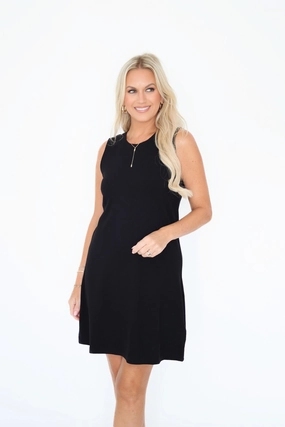 Justine Dress - Black Garment Washed Finish Formal Shirt