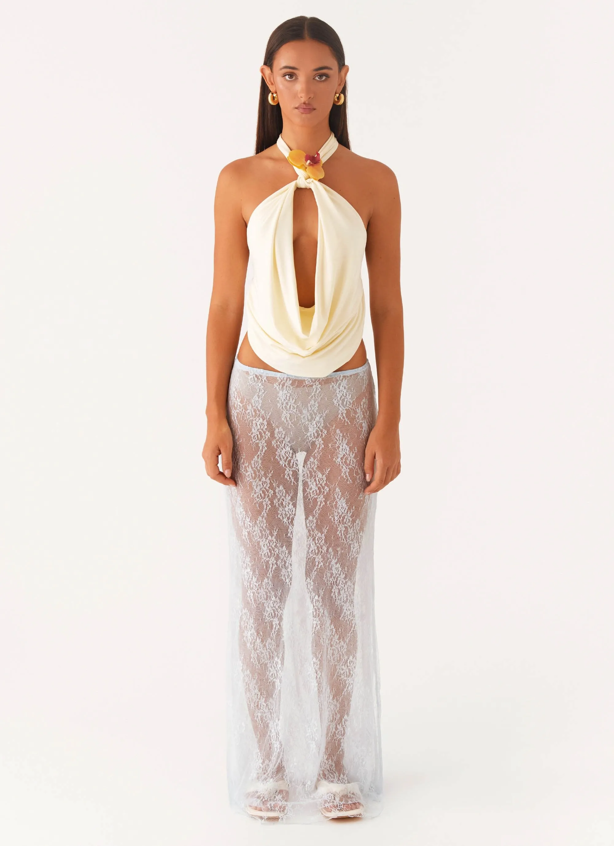 Caden Lace Maxi Skirt - Blue Style Innovation