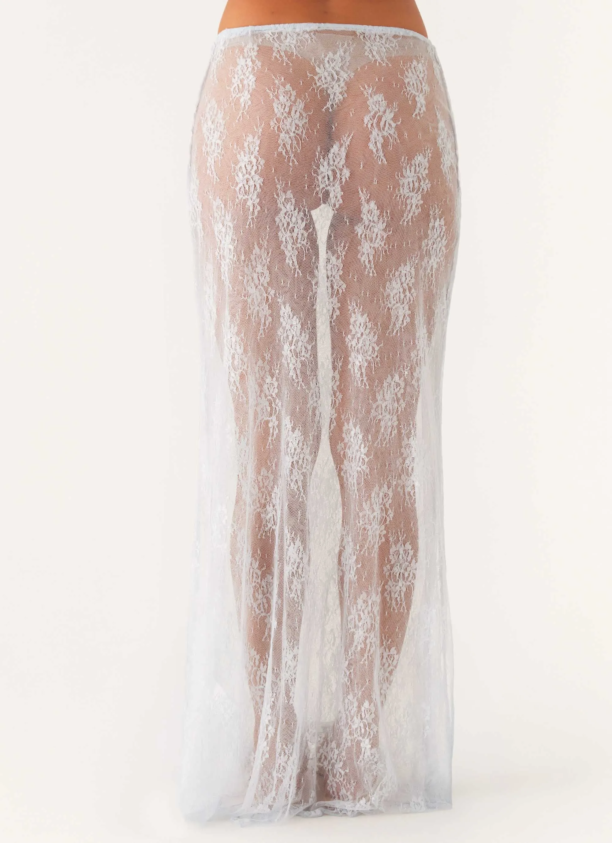 Ultra Comfort Smooth Motion Caden Lace Maxi Skirt - Blue