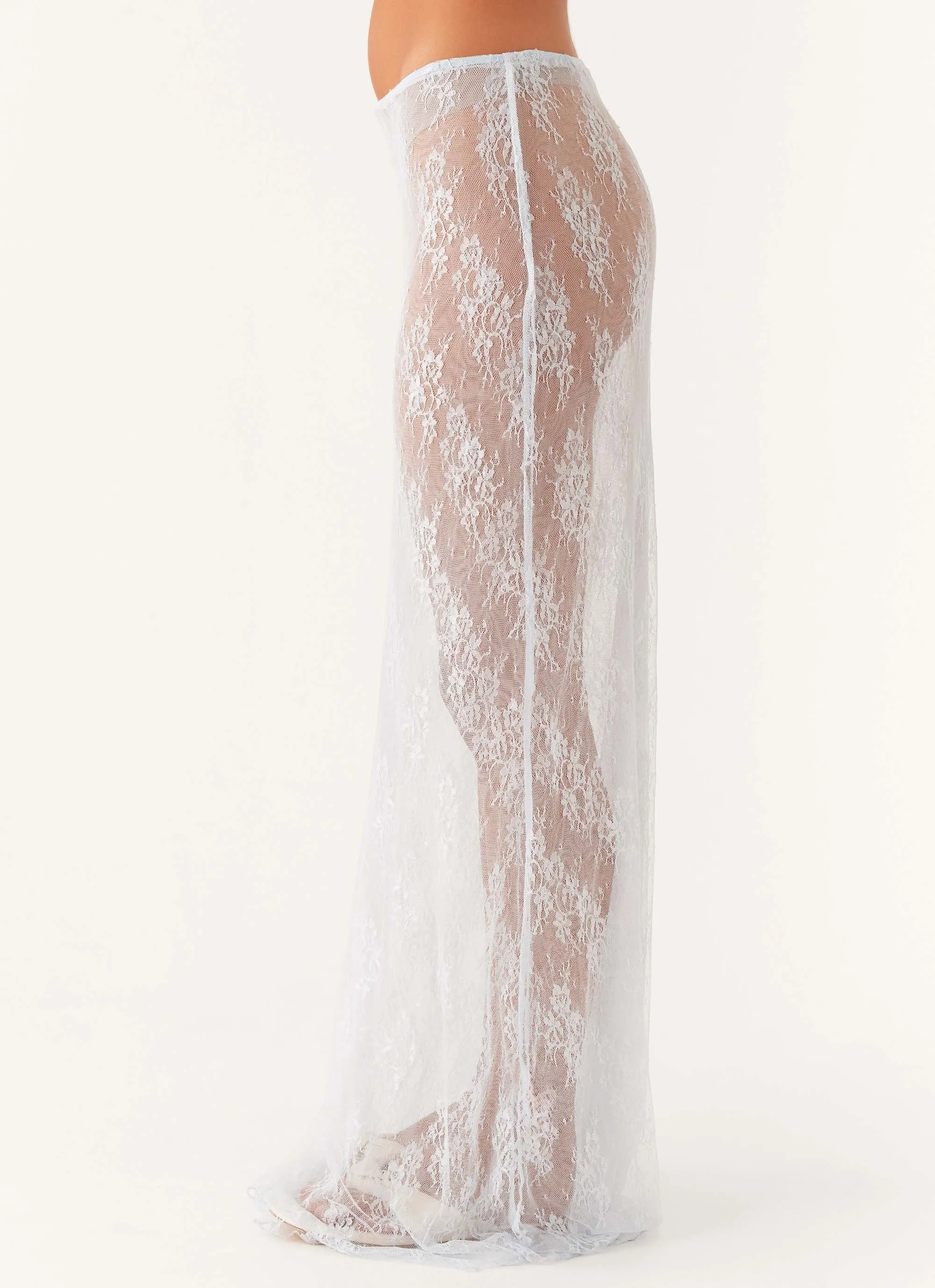 Caden Lace Maxi Skirt - Blue City Tones