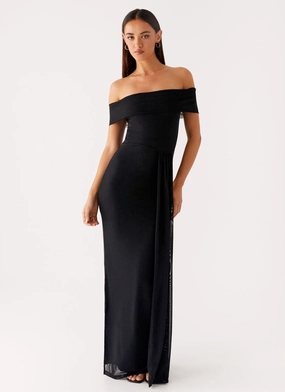 Lounge Moment Stylish Vibe Aileen Maxi Dress - Black