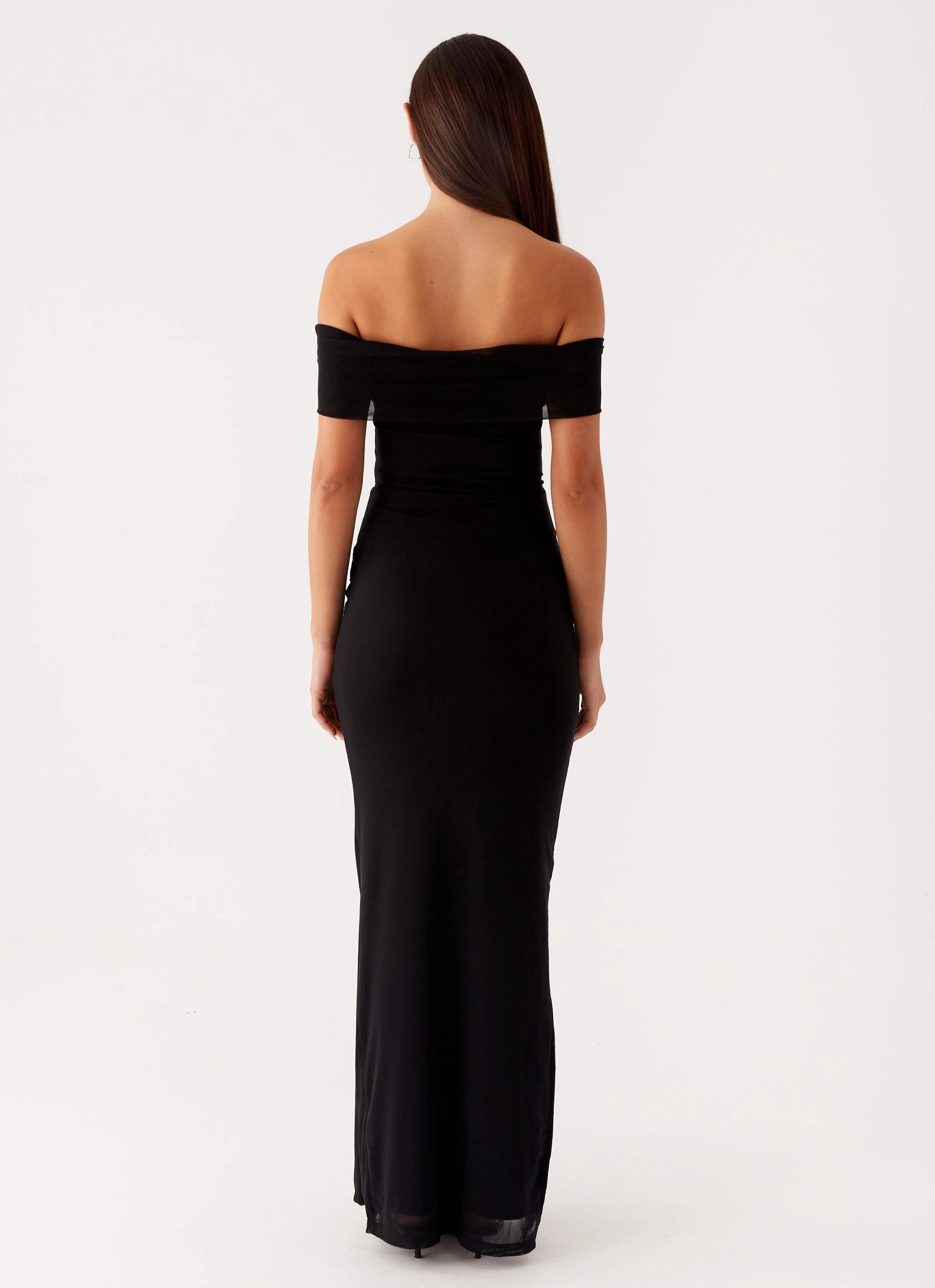 Contemporary Look Waist Seam Aileen Maxi Dress - Black