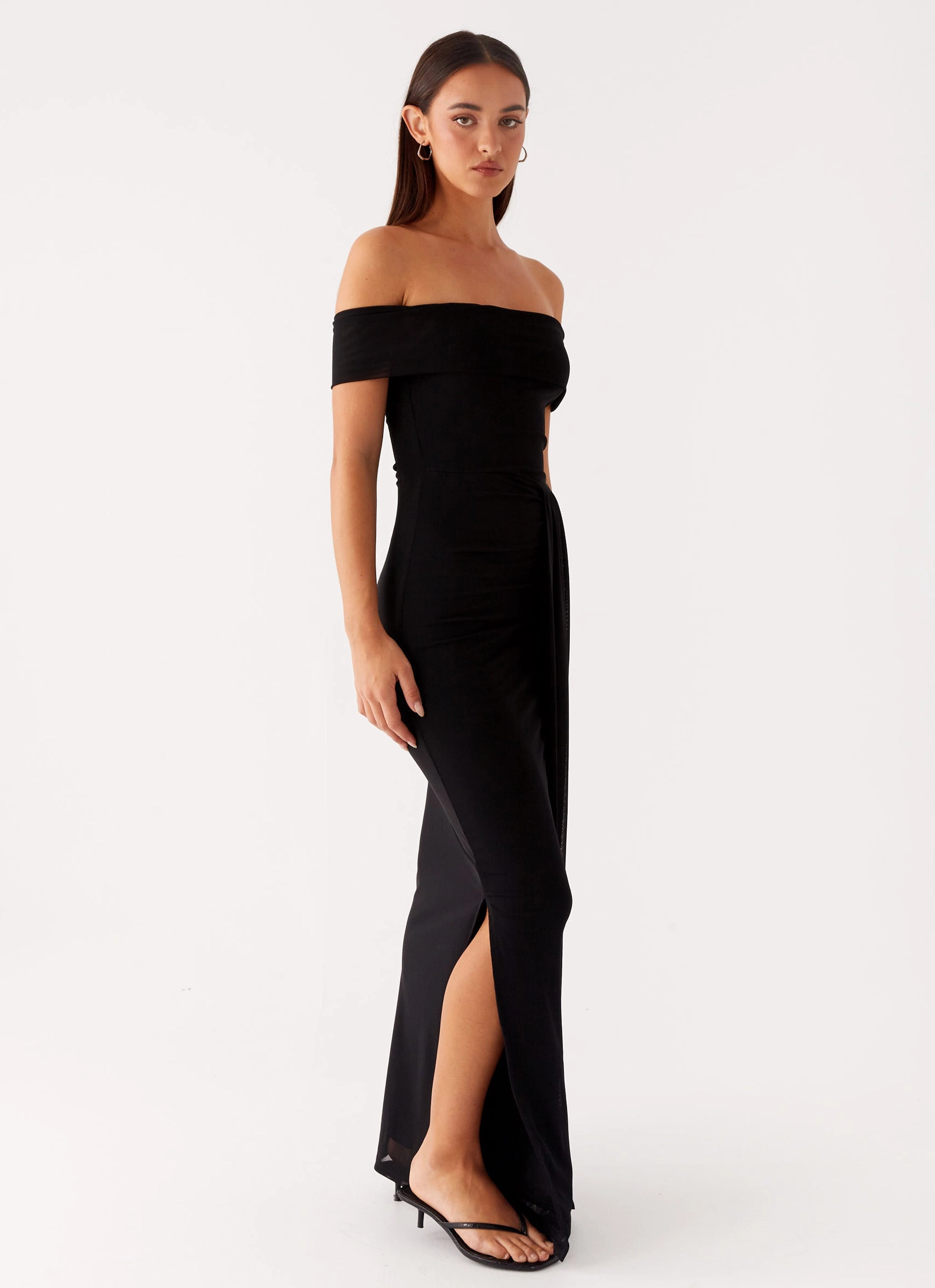 Aileen Maxi Dress - Black City Bright ContrastStitching