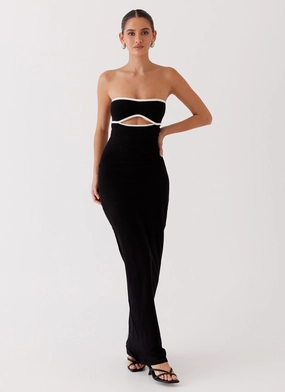 When In Rome Knit Maxi Dress - Black Global Style