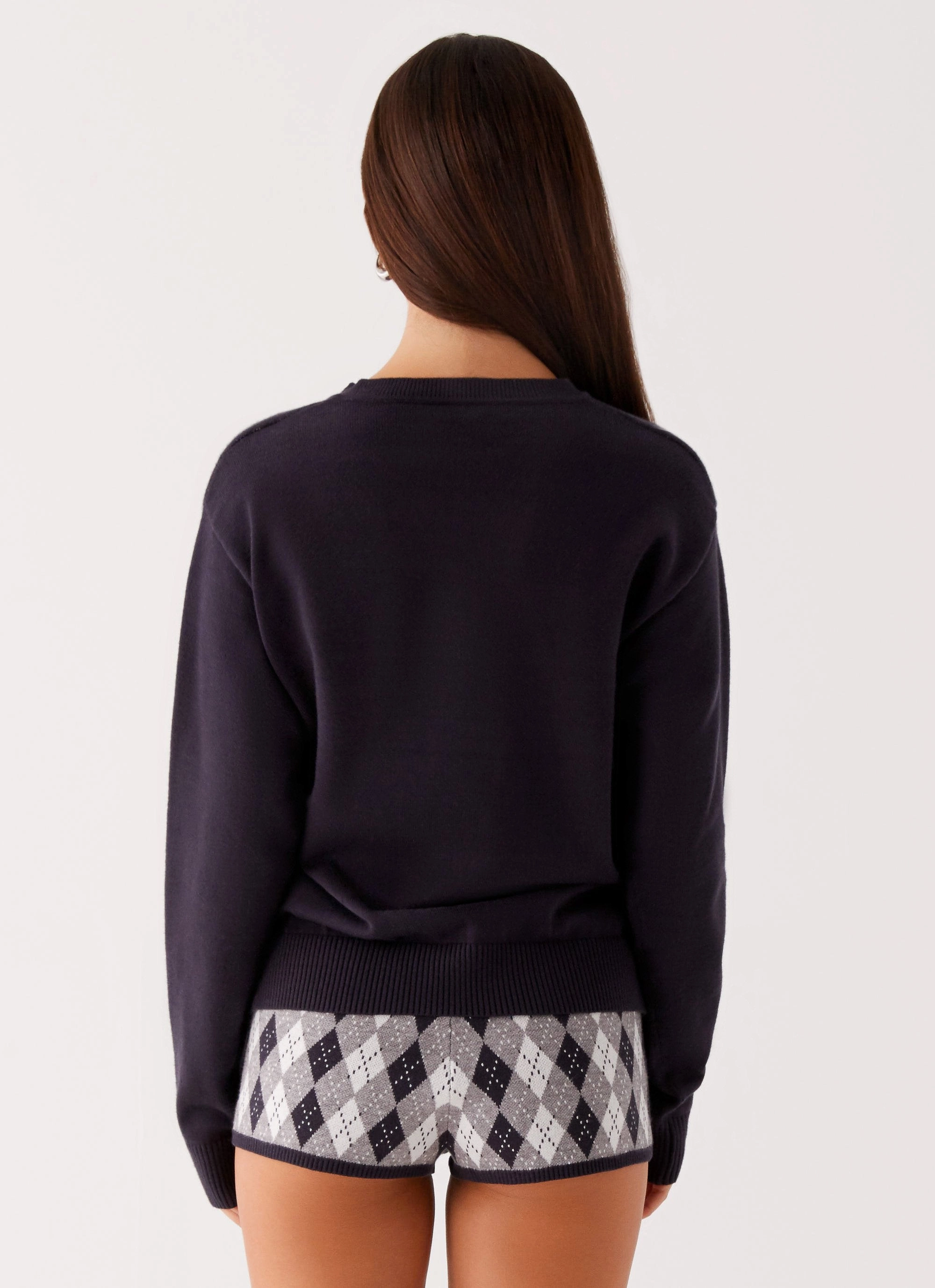 Context Knit Sweater - Navy Quick-Dry Fabric