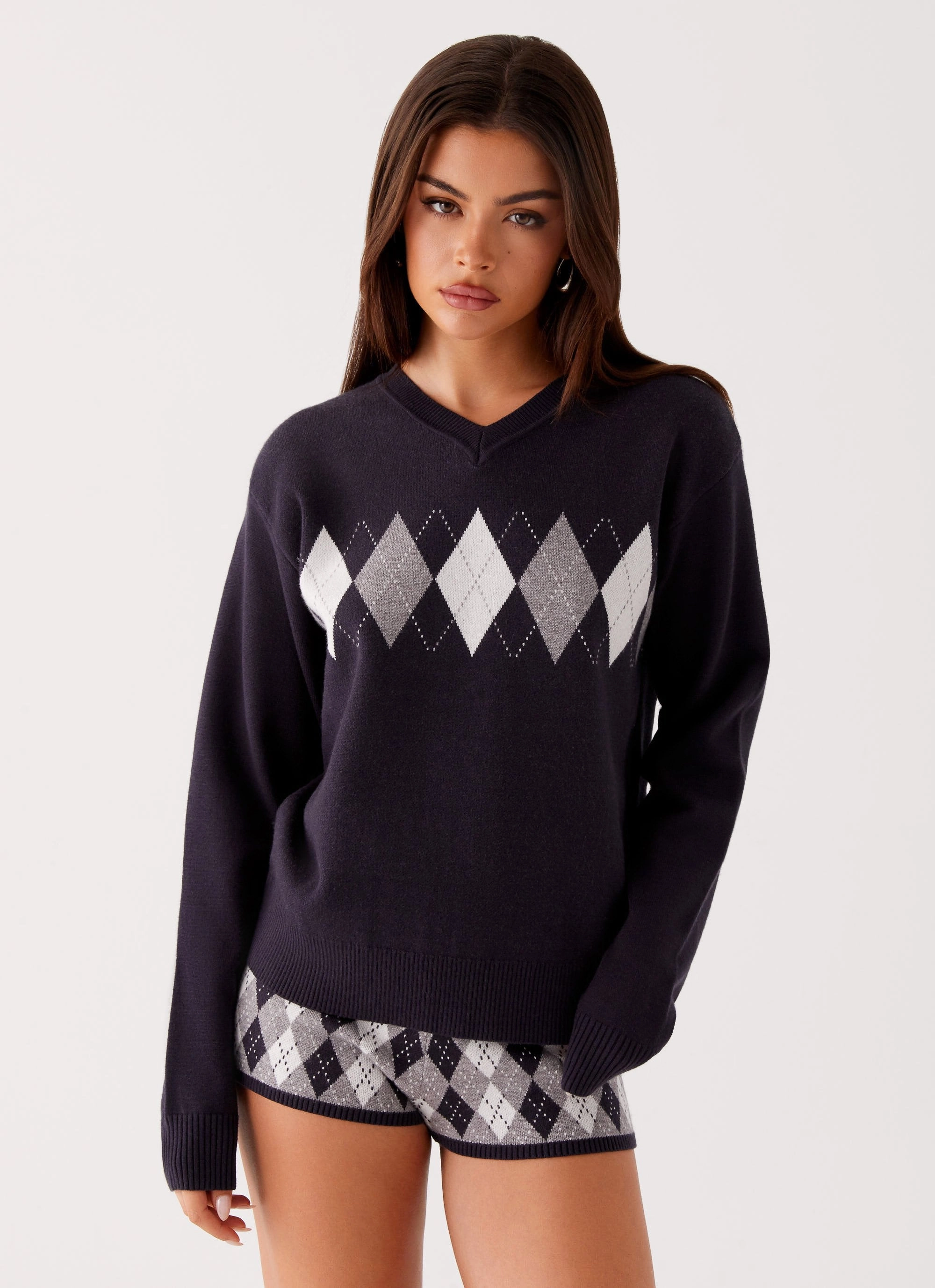 LowMaintenanceMaterial BlendMaterials Context Knit Sweater - Navy