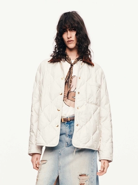 Contrast Collar Down Jacket