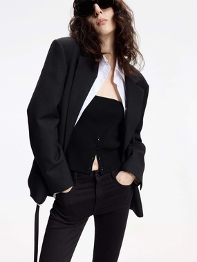Contrast Cuffs Tailored Blazer Contrast Cuffs Tailored Blazer