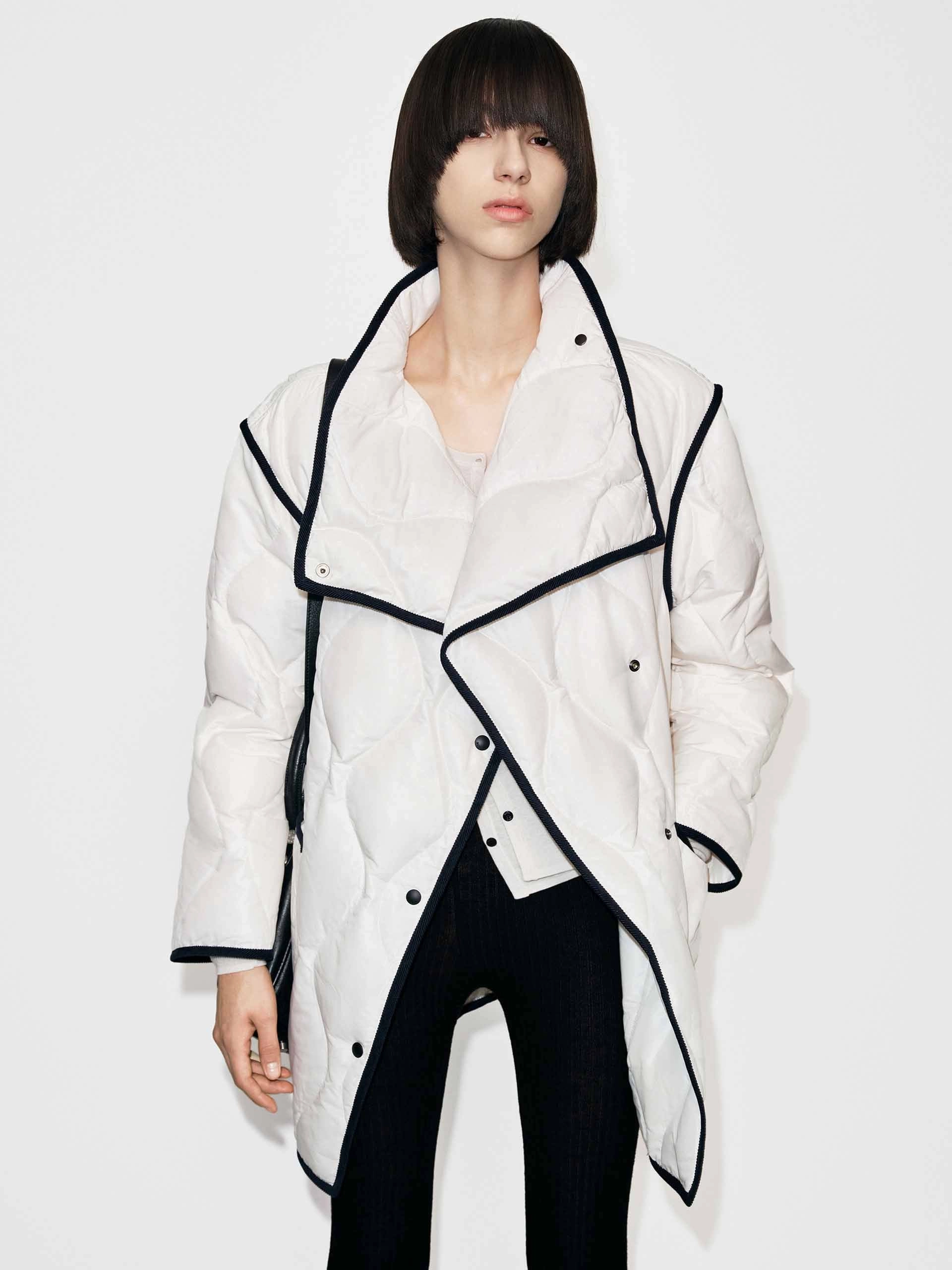 Contrast Trim Down Jacket