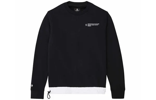 Converse Mixing Round-neck Sweater Men Black, black