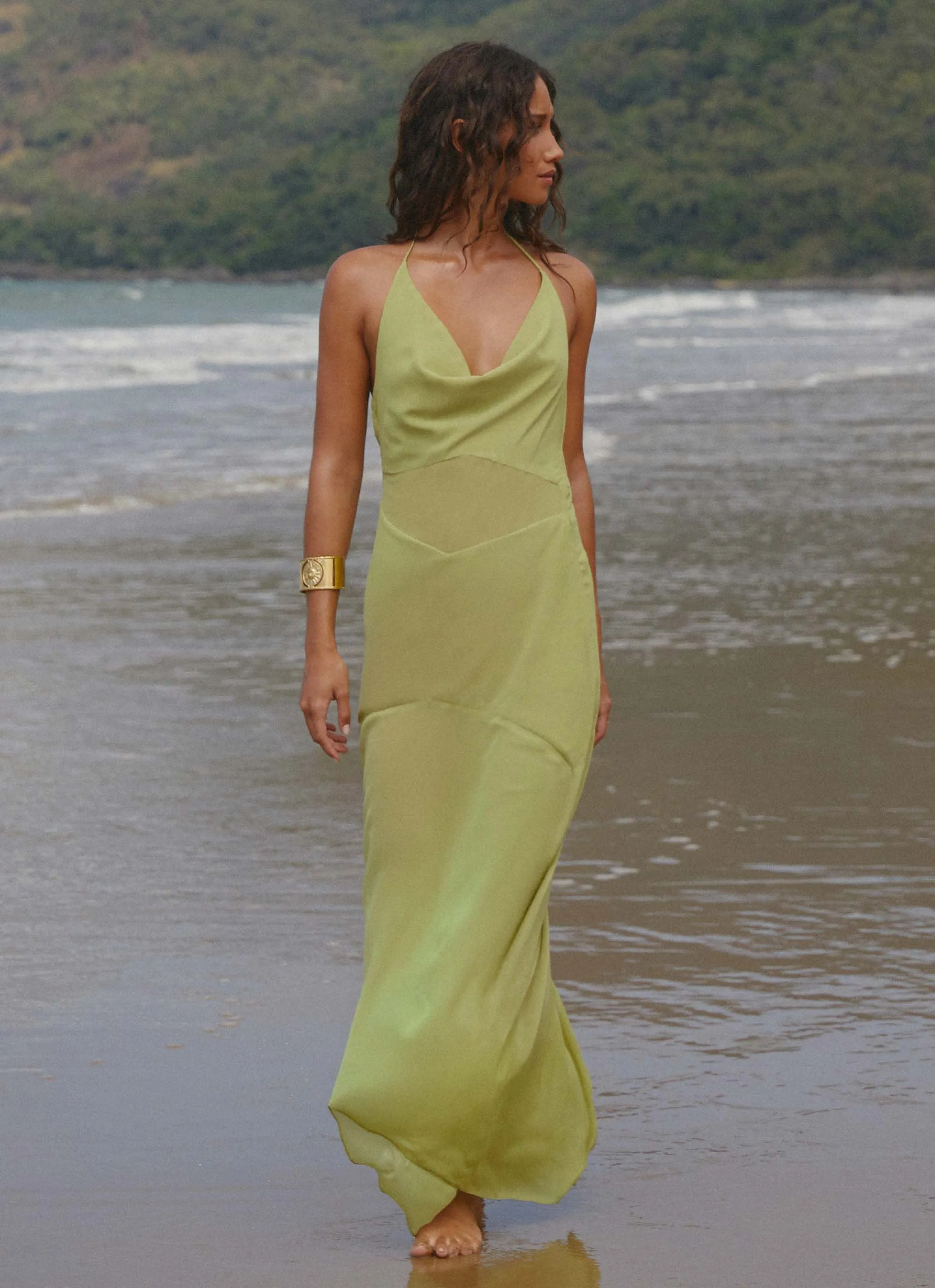 Anniversary Celebration Weekend Style Samoa Maxi Dress - Lime