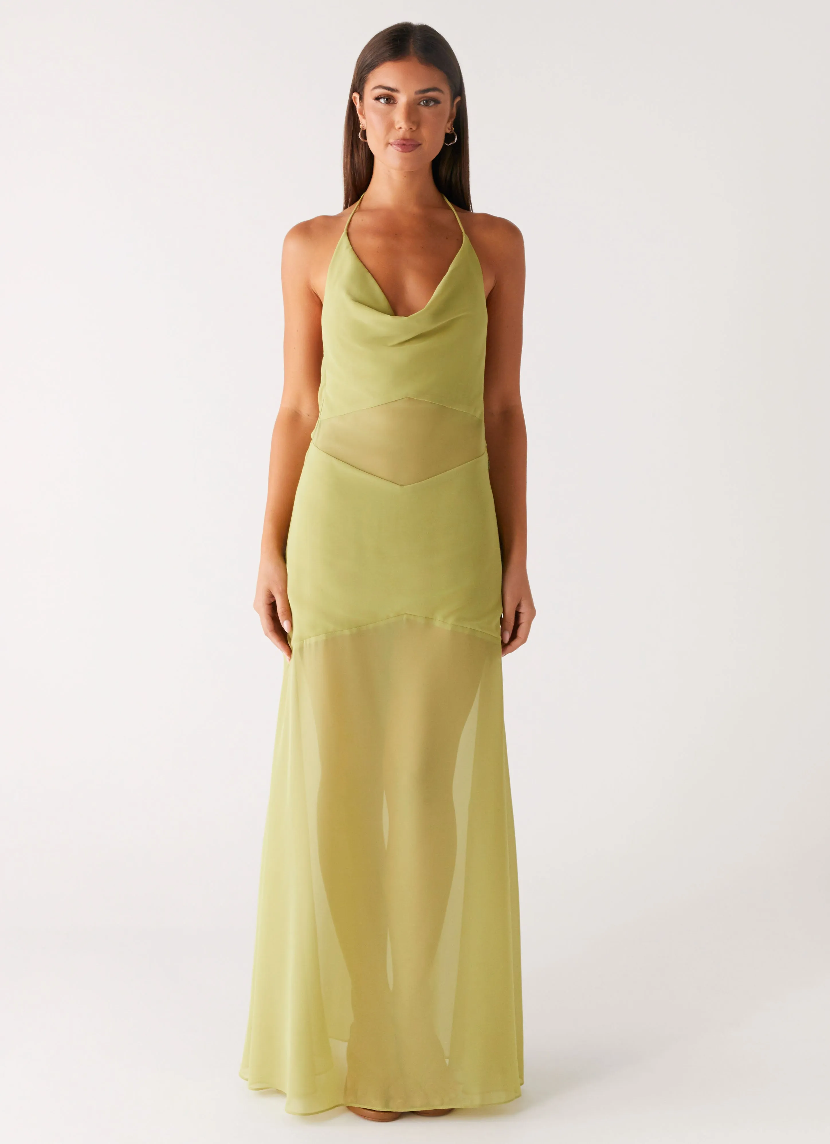 Samoa Maxi Dress - Lime Black Tie Optional Airflow Ventilation System
