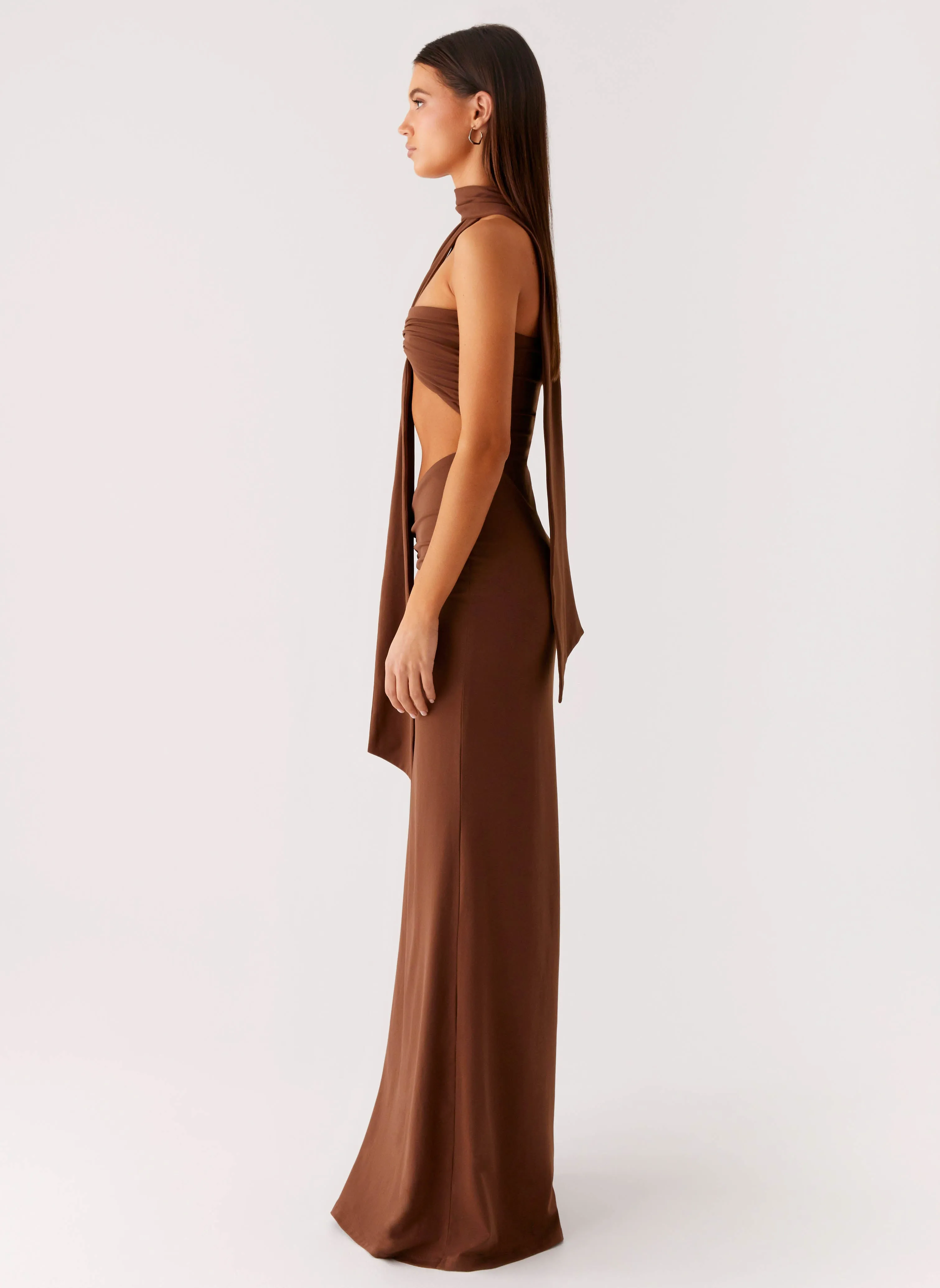 Olive Bloom Maxi Dress - Chocolate Sophisticated Look