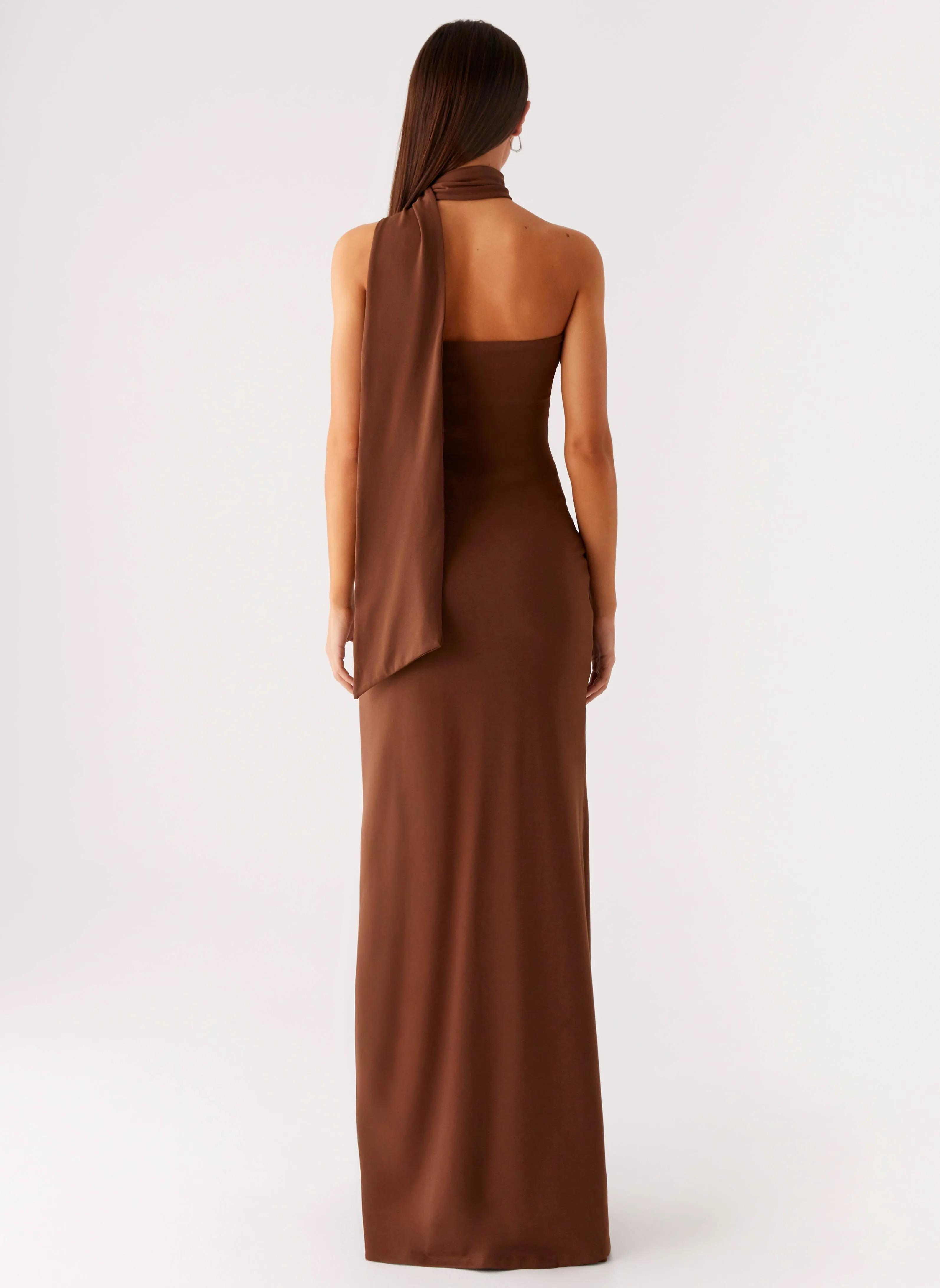 No Bulk Layering System Olive Bloom Maxi Dress - Chocolate