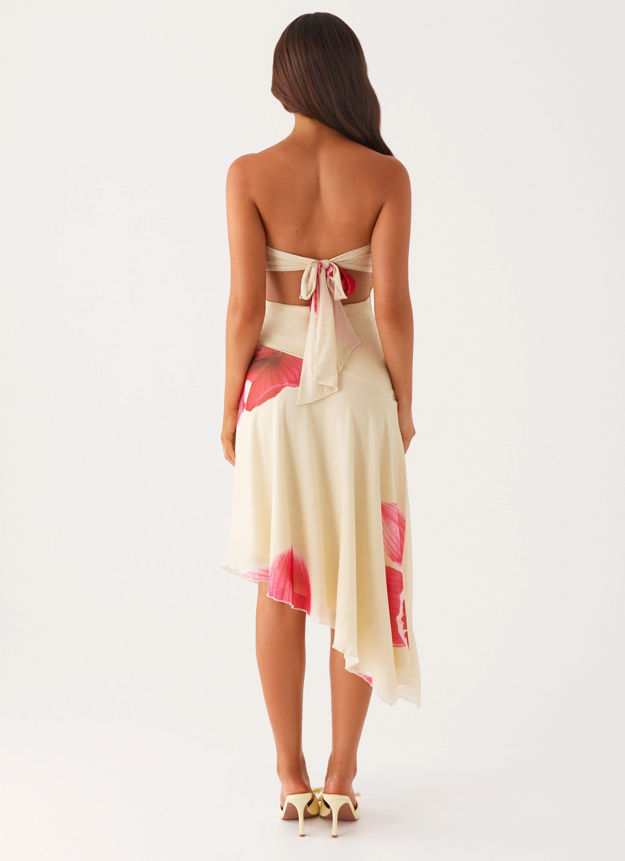 Mariposa Midi Dress - Orchid Yellow Flattering Look Wear Flare Hem