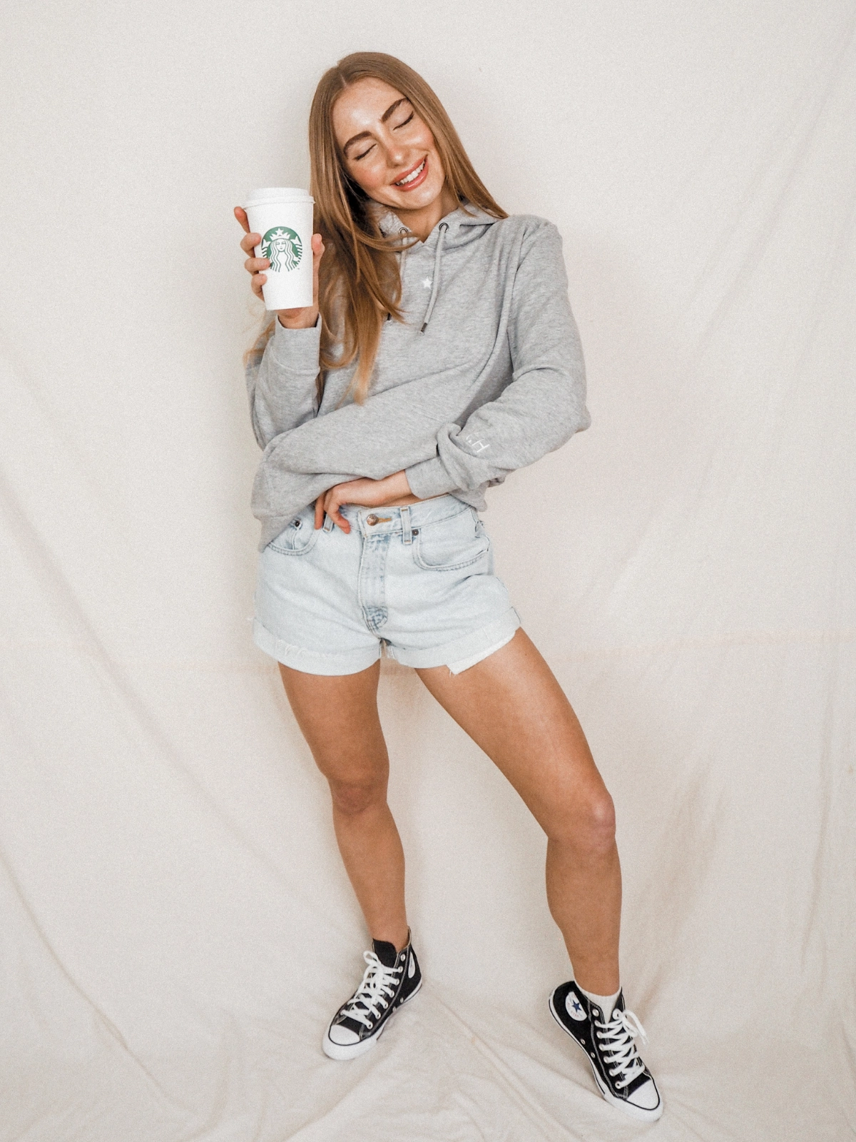 school wear Light Stretch Fit Kris Personalised Grey Star Hoodie