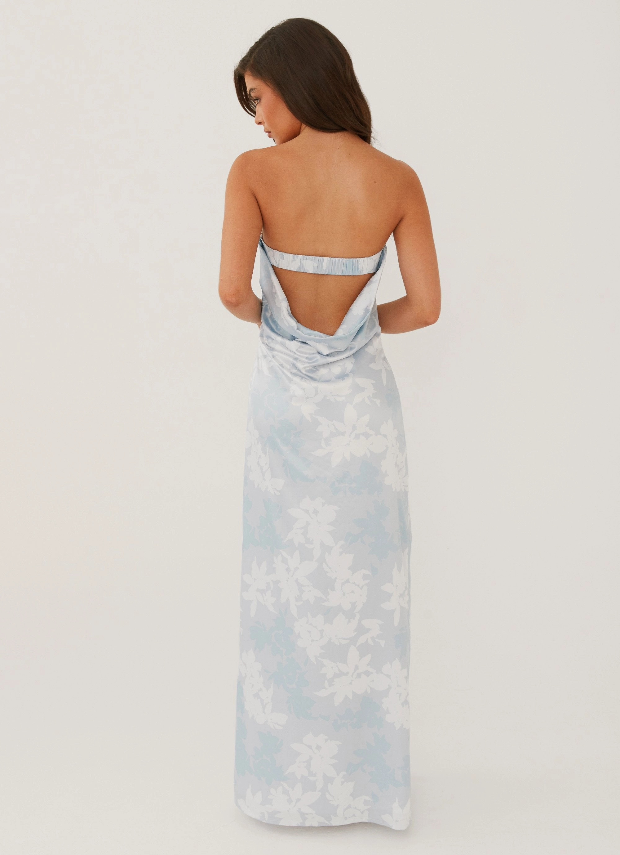Love Me More Maxi Dress - Blue Blossom Classic-style