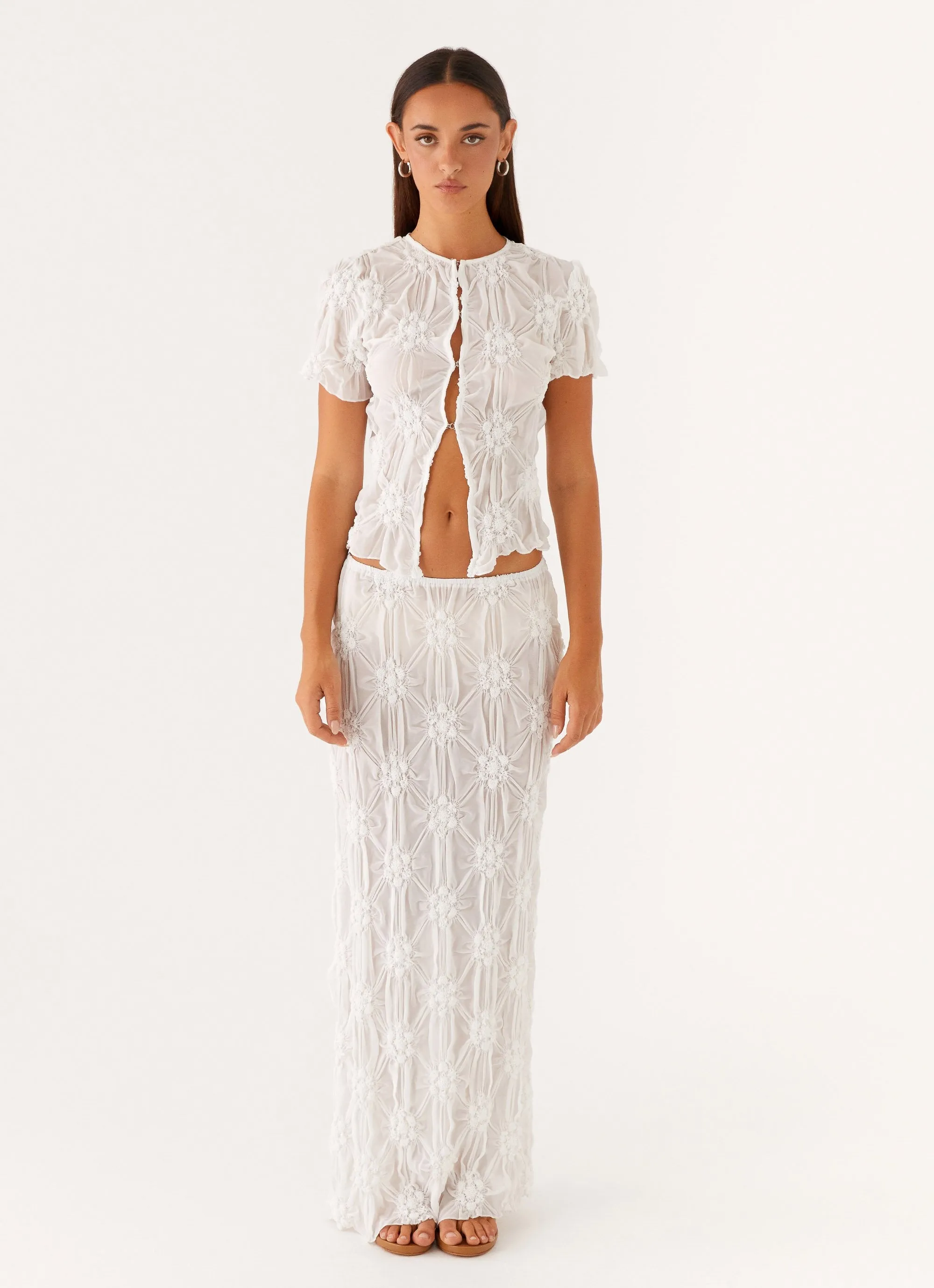 Effortlessly Low Rise Maxi Skirt - Ivory Foldable Packability