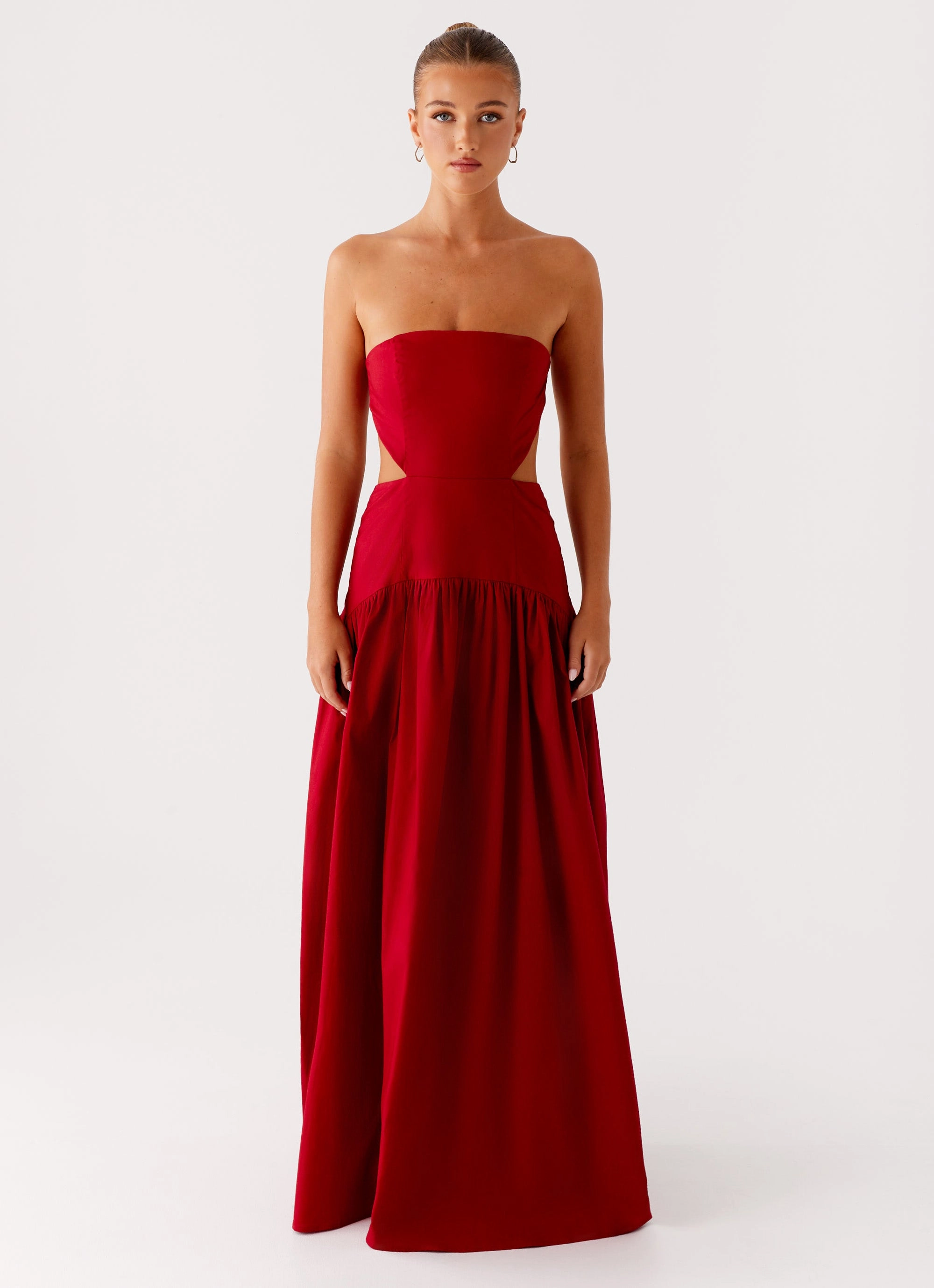 Upgrade-Option Aamari Maxi Dress - Red