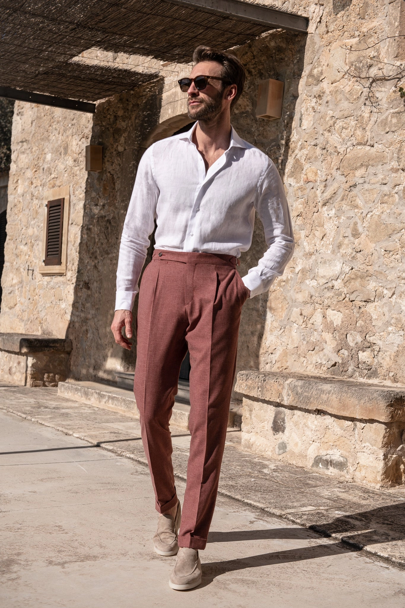 Coral Biella trousers - Made in Italy