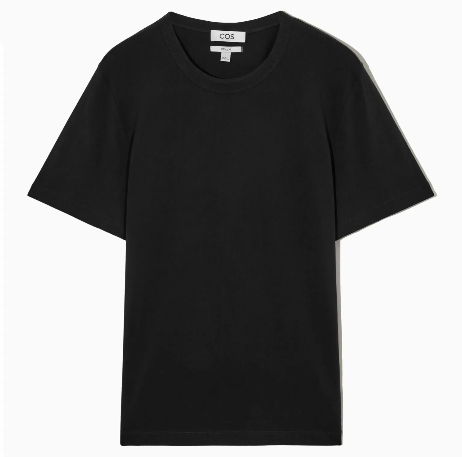 Cos Mid Weight Brushed T-shirt, black