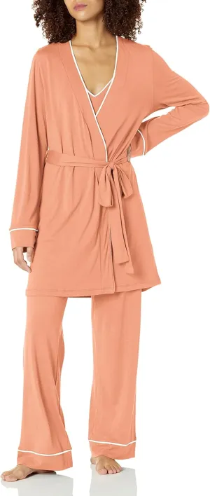 Cosabella Women's Bella Racerback Camisole, Robe & Pant Pajama Set