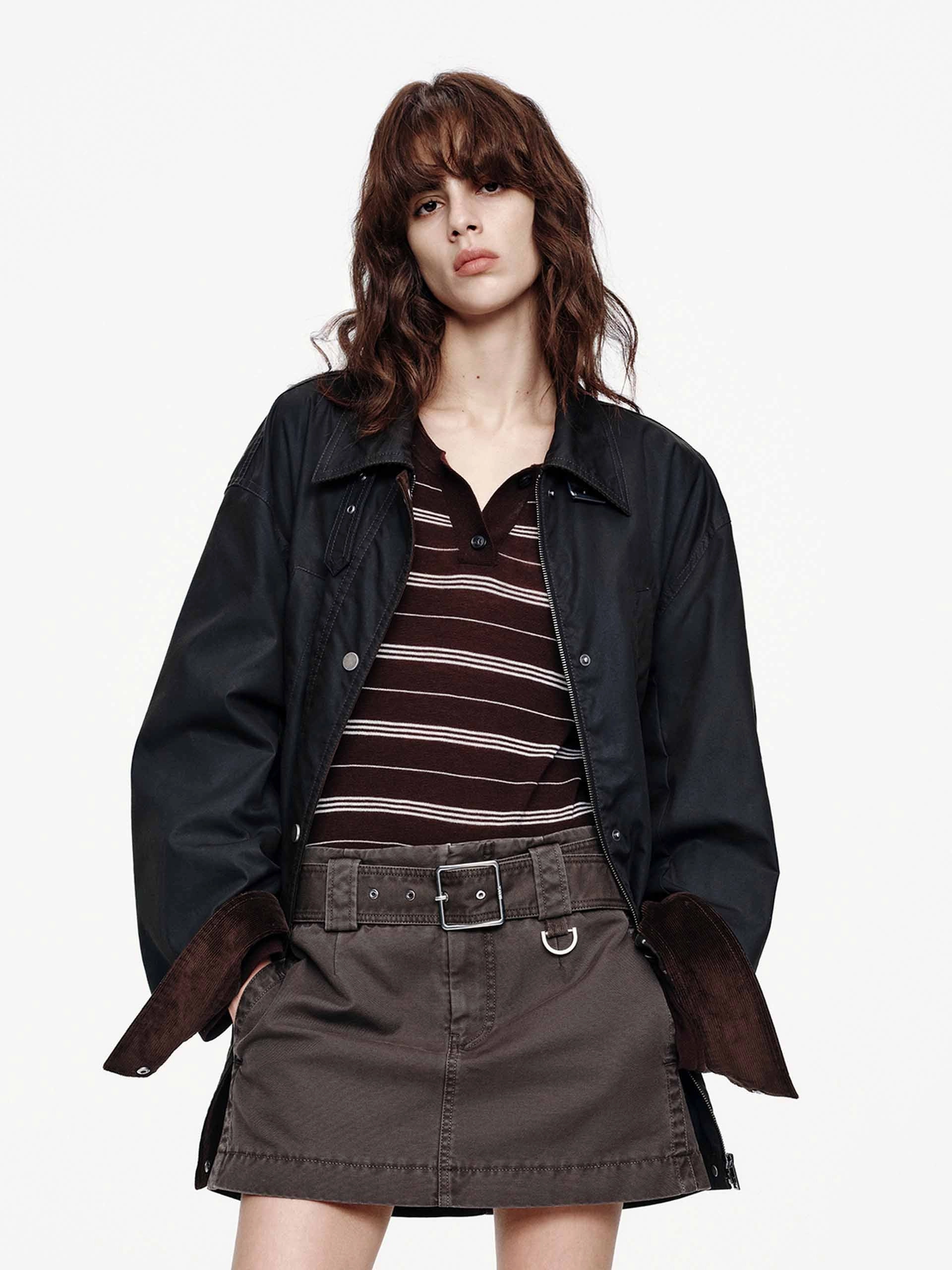 Cotton Blend Loose Coat