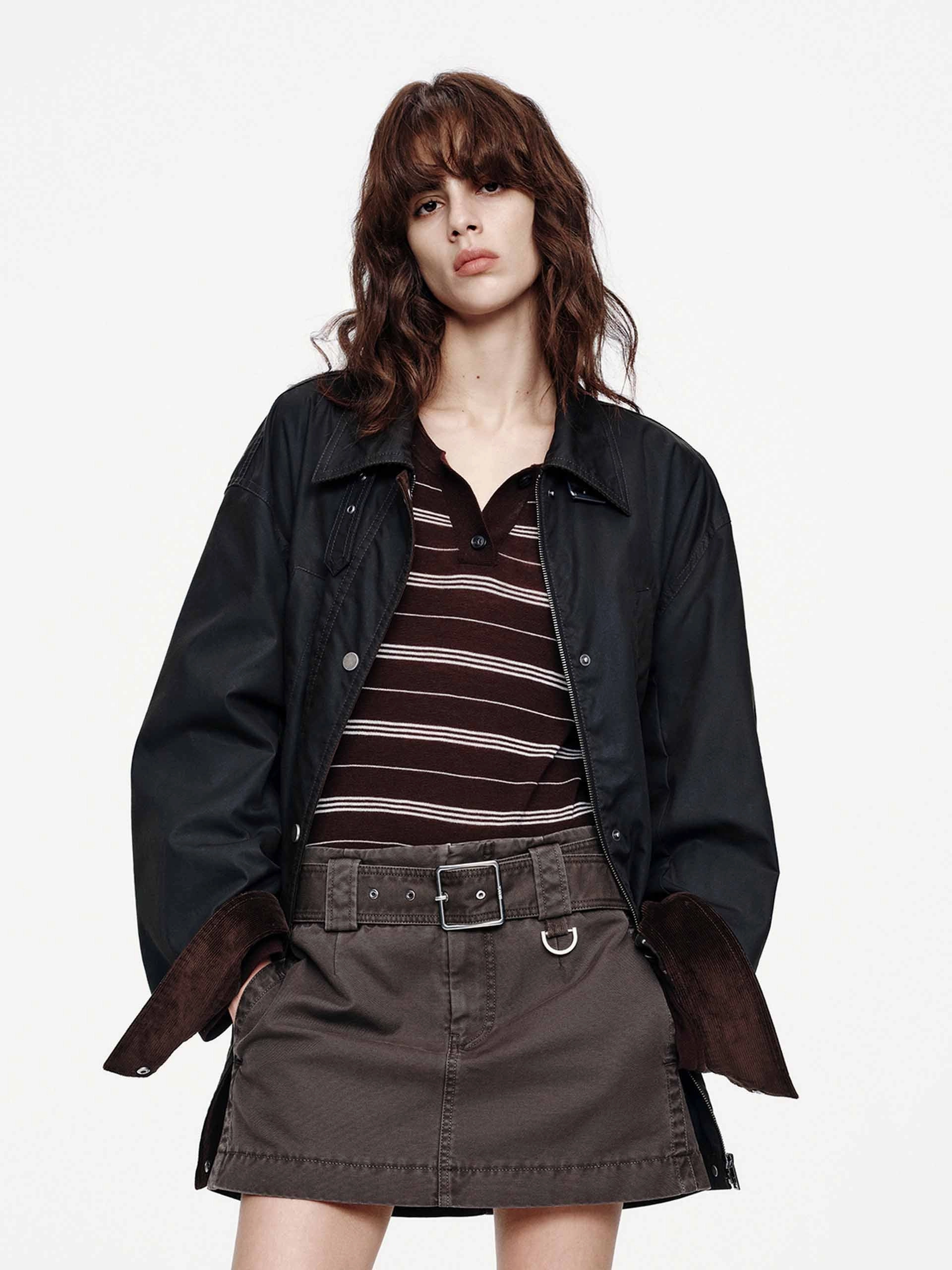 Cotton Blend Loose Coat